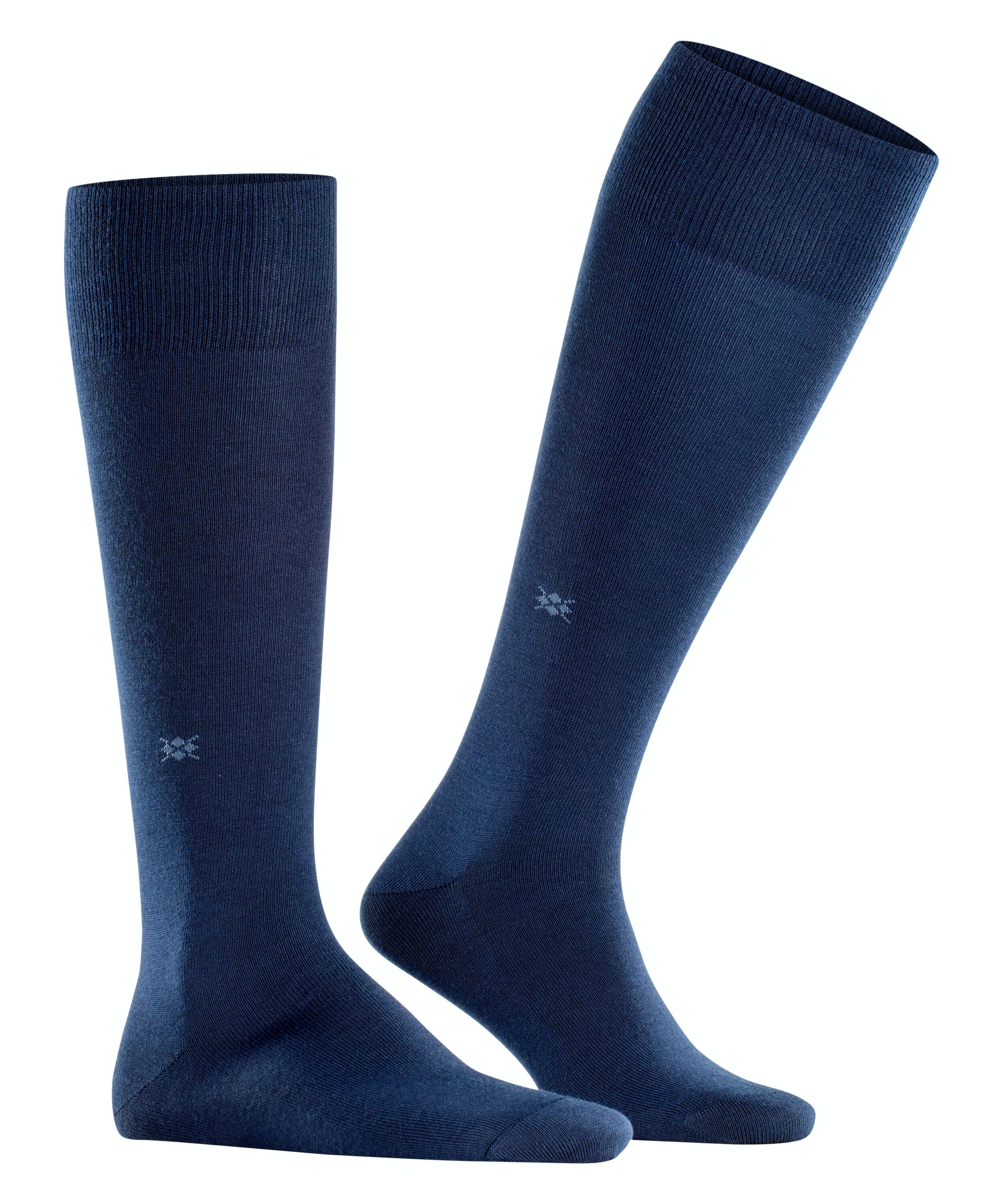 Burlington Leeds heren kniekousen, blauw (marine)