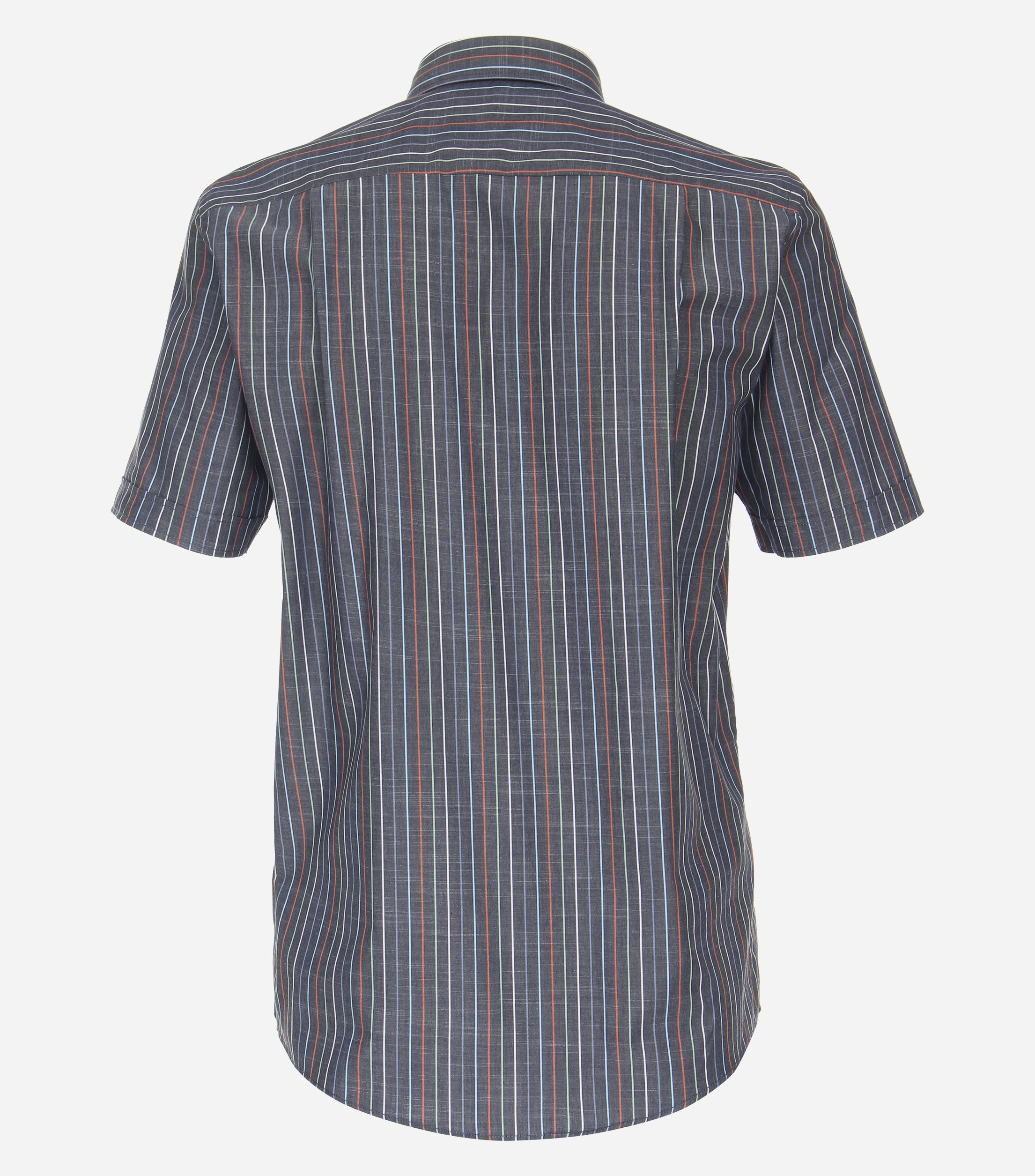 CASA MODA Sport comfort fit overhemd, korte mouw, chambray, blauw gestreept