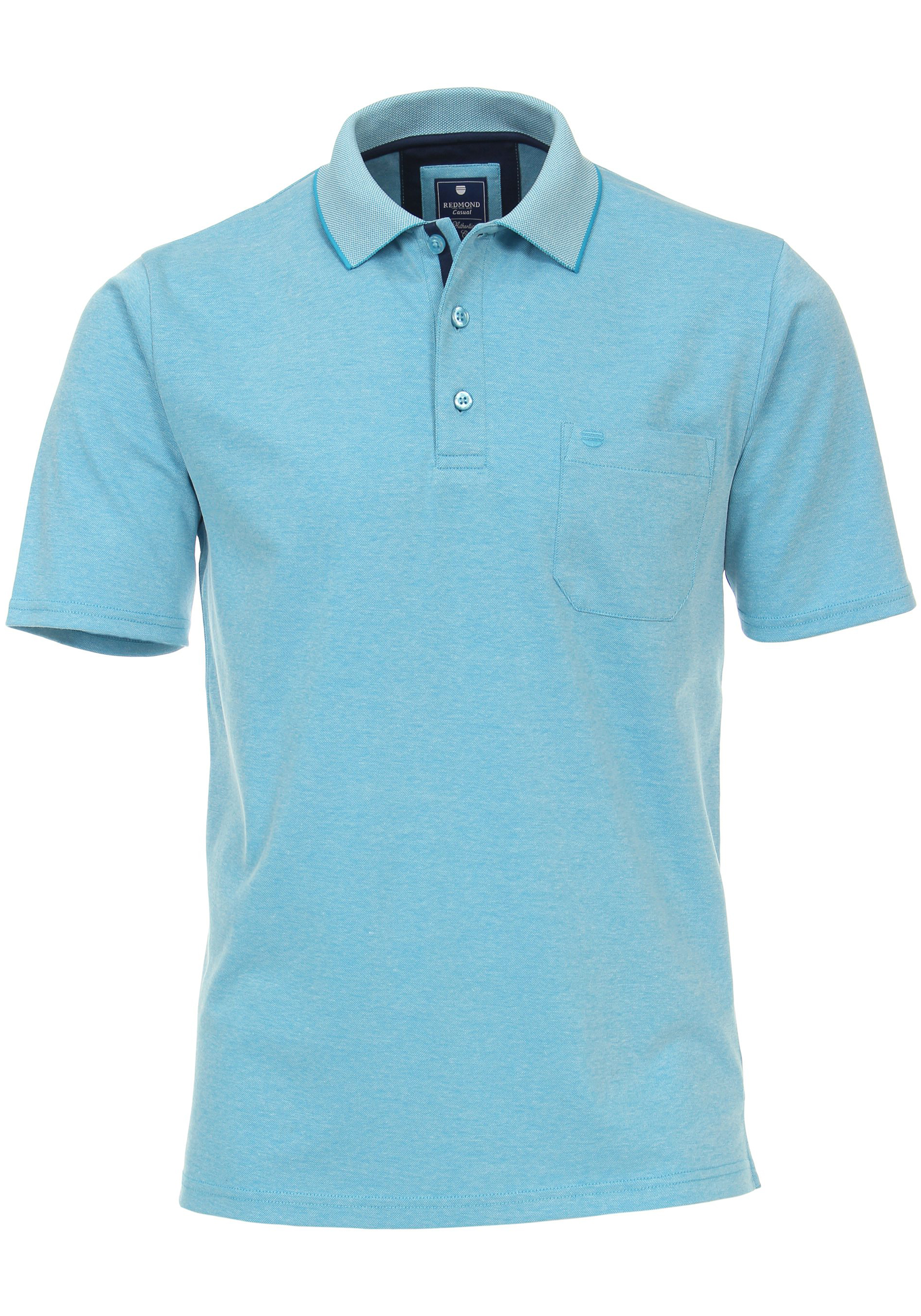 Redmond regular fit poloshirt, turquoise melange