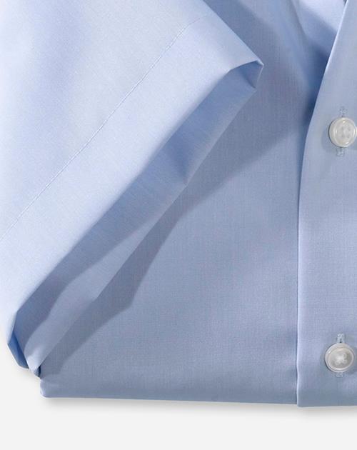 OLYMP Luxor comfort fit overhemd, korte mouw, popeline, bleu