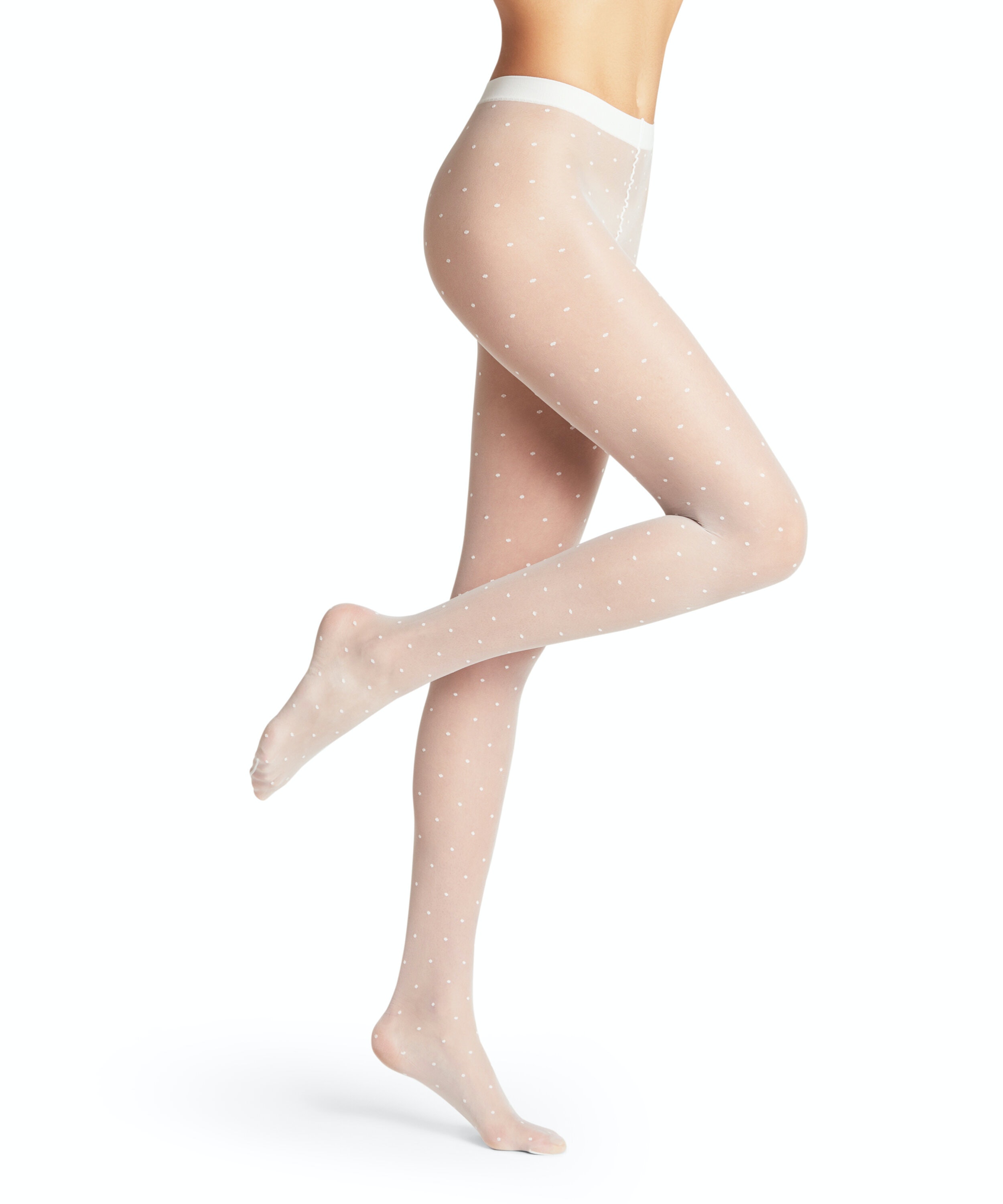 FALKE Dot 15 DEN dames panty, white