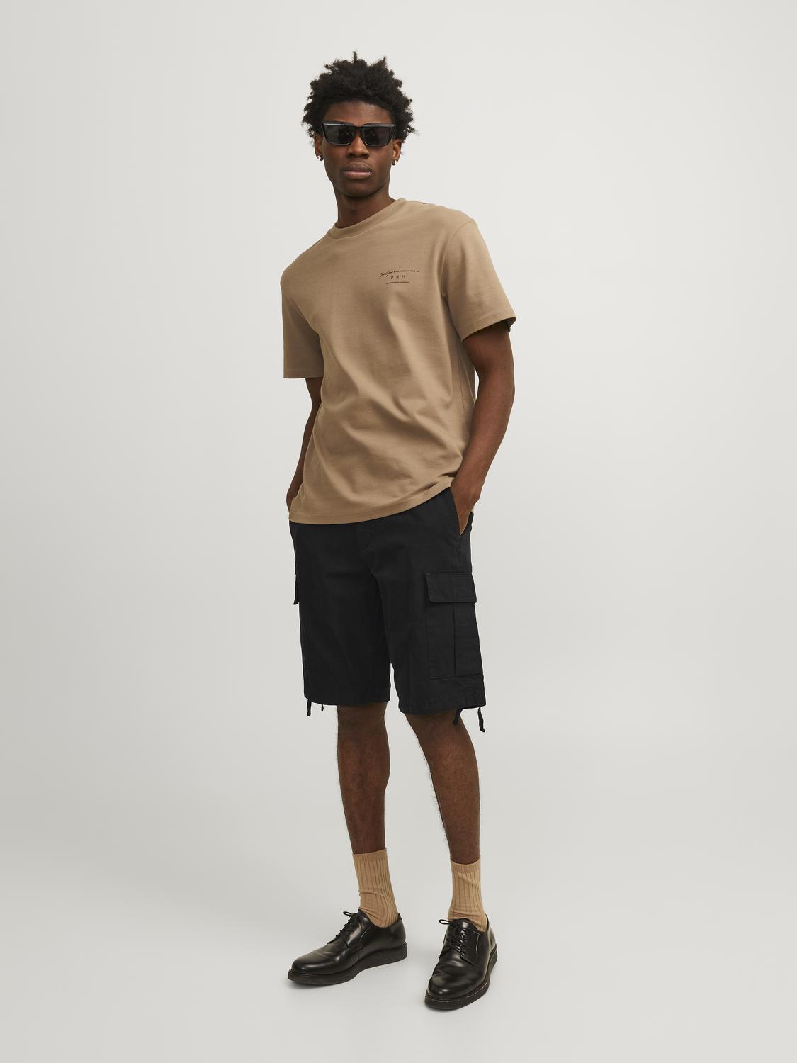 JACK & JONES Cole Barkley Cargo Shorts loose fit, heren cargo korte broek, zwart