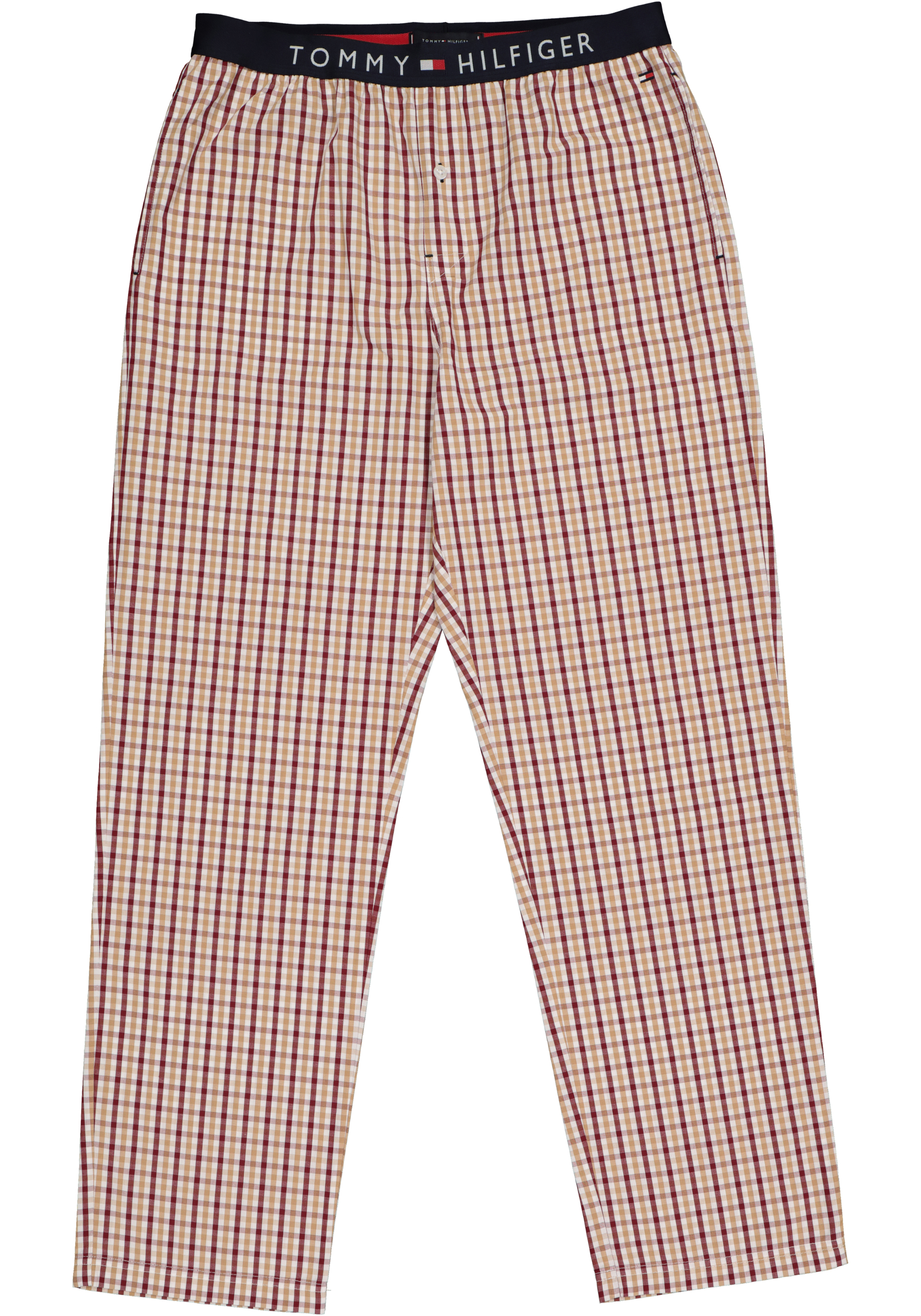 Tommy Hilfiger heren pyjama O-hals, woven set,  blauw