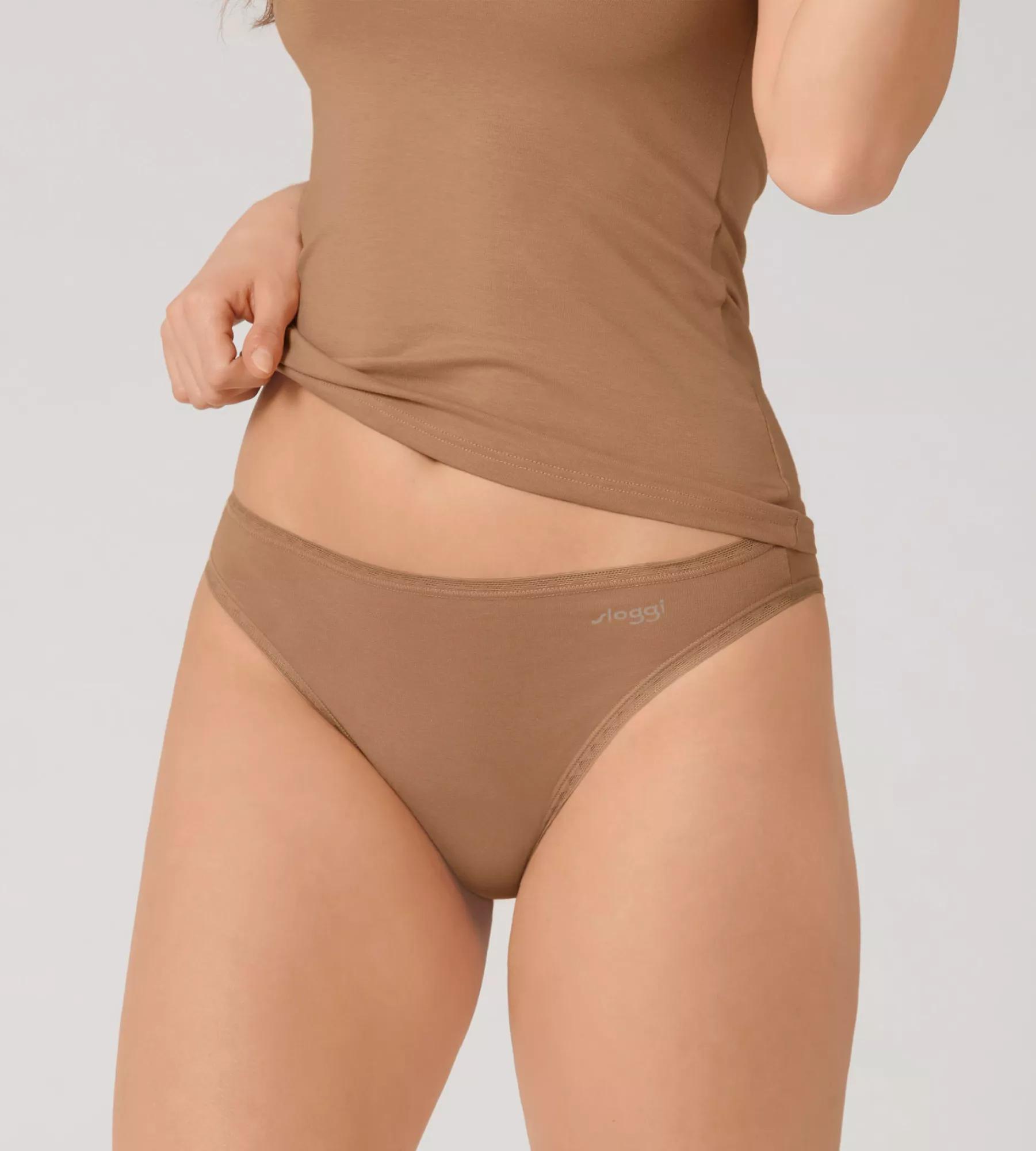 Sloggi Women GO Tai (2-pack), dames slip, bruin