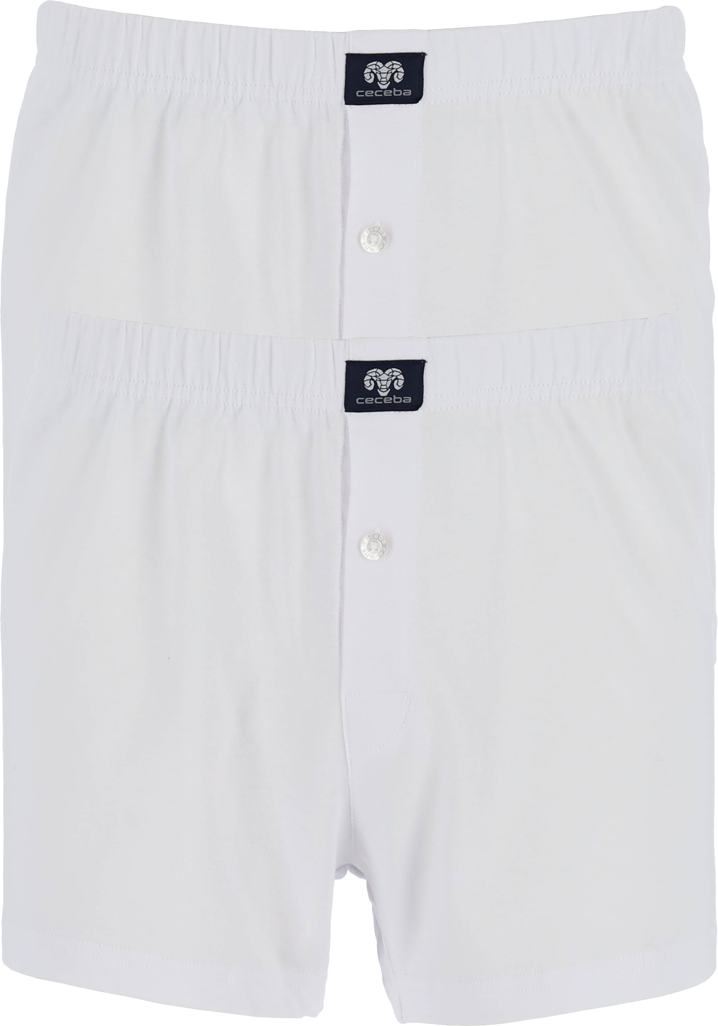 Ceceba heren boxershorts wijd (2-pack), wit