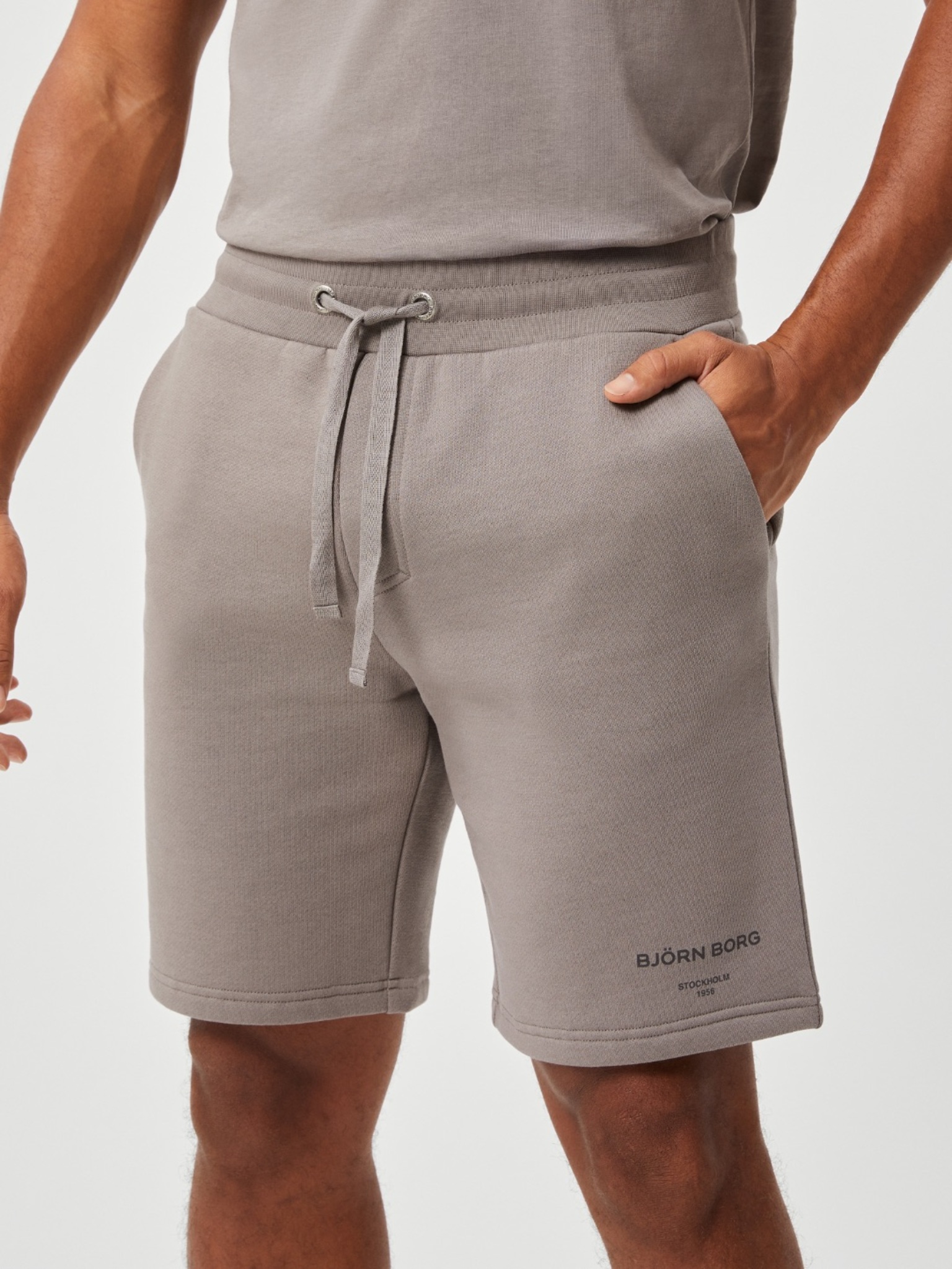 Bjorn Borg Logo Shorts, heren broek kort, grijs