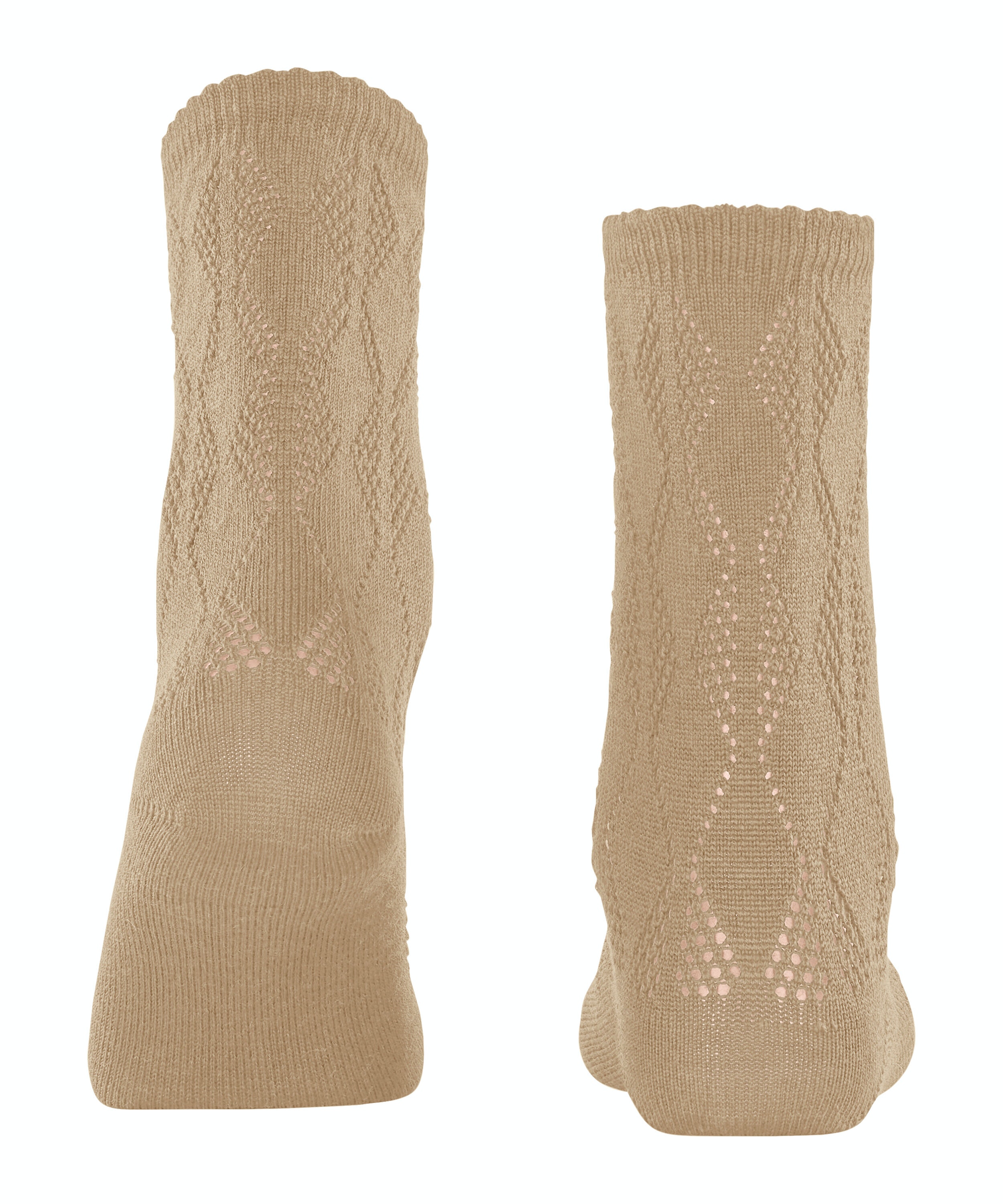 FALKE Argyle Vibe damessokken, beige (dune)