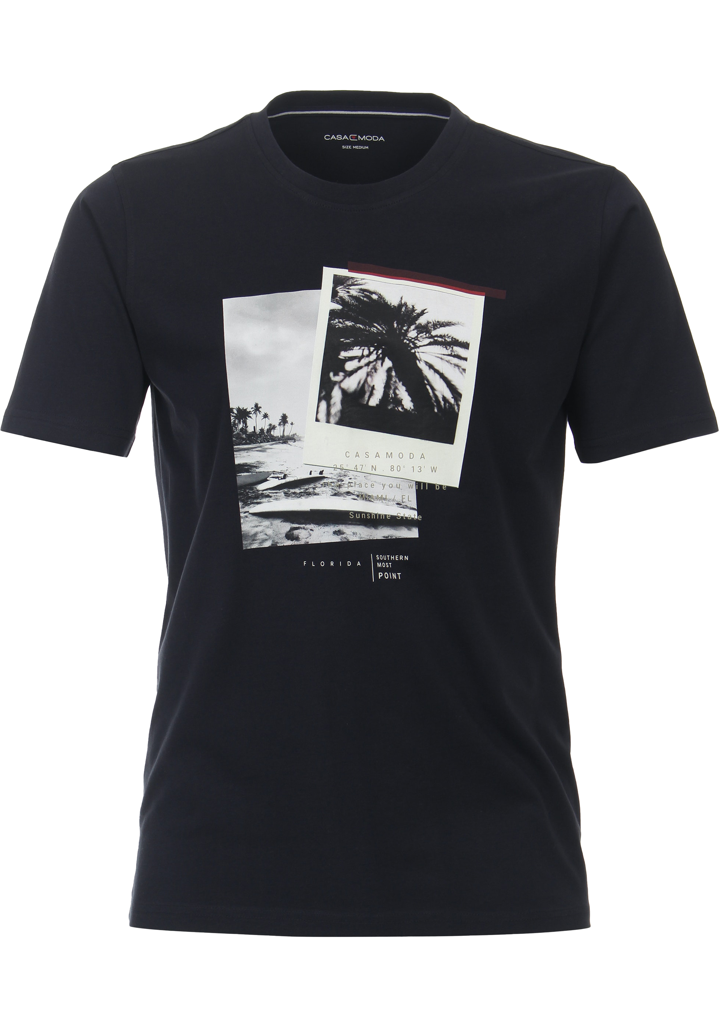 CASA MODA comfort fit heren T-shirt, blauw