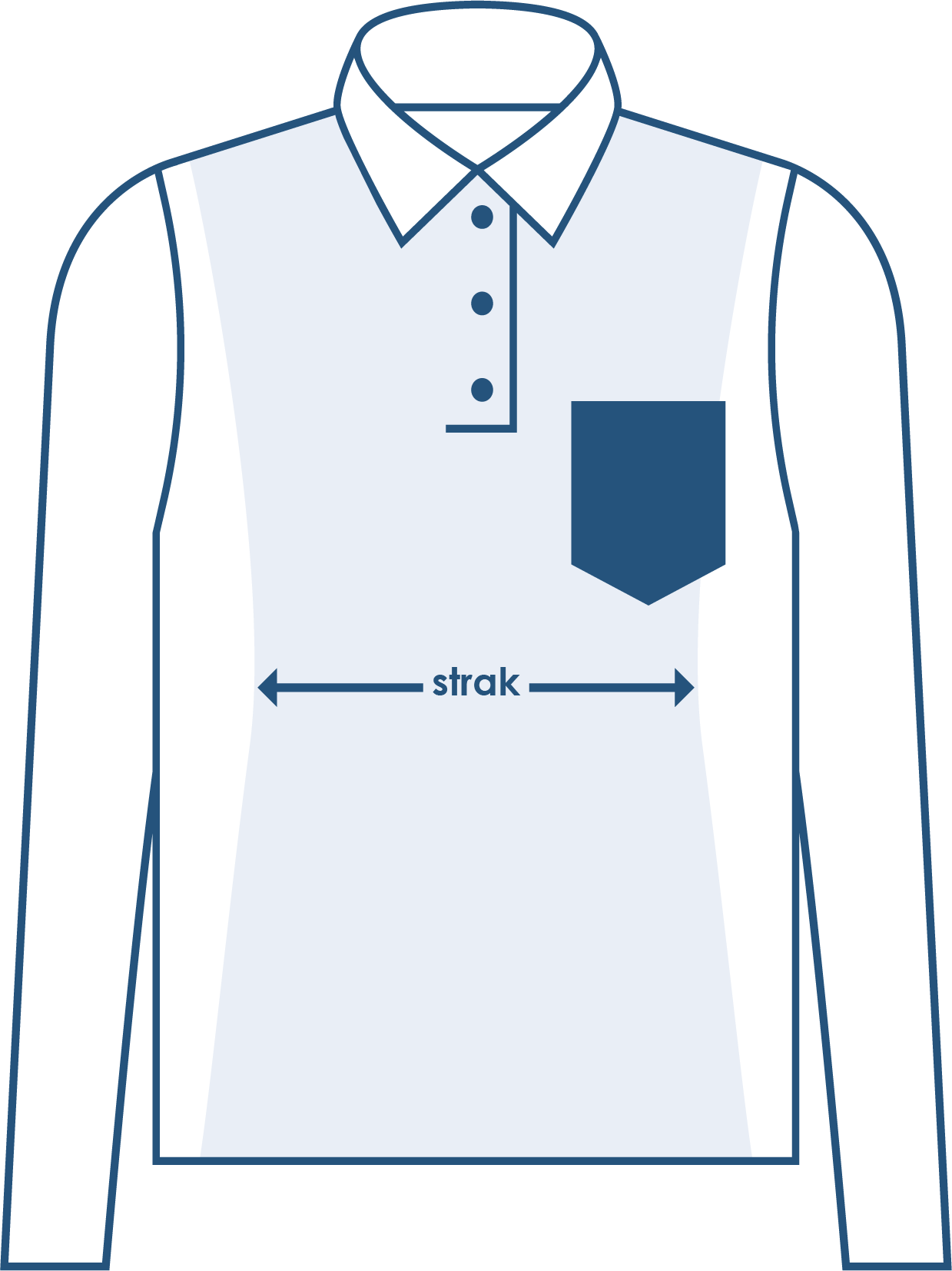 Pasvorm poloshirt lange mouw strak