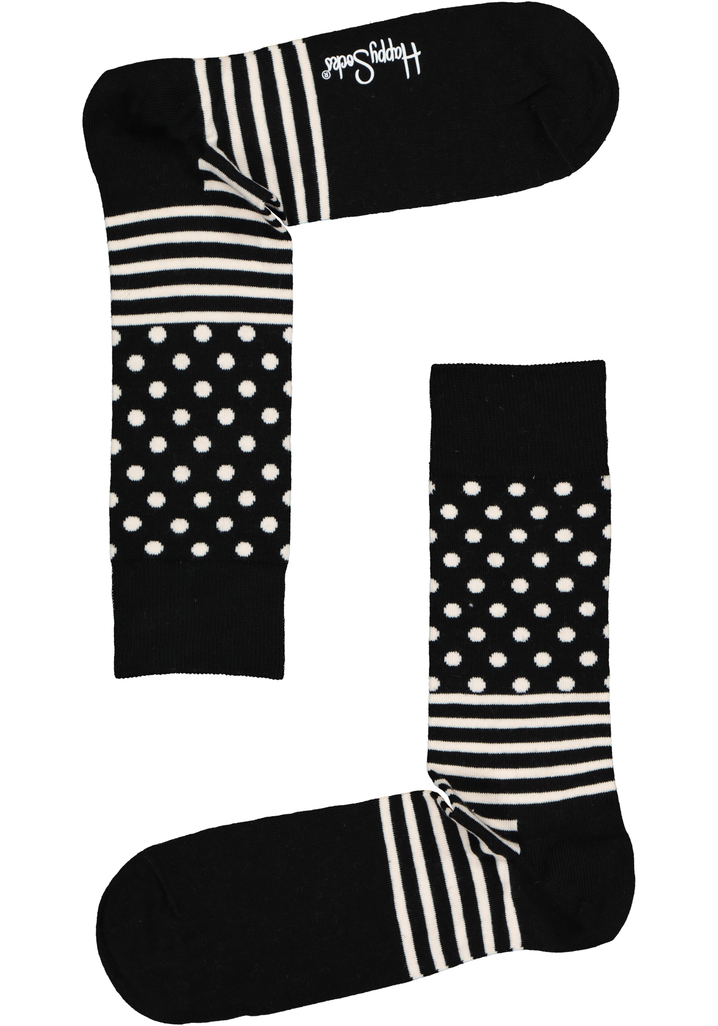 Happy Socks Classic Black & White Socks Gift Set (4-pack)