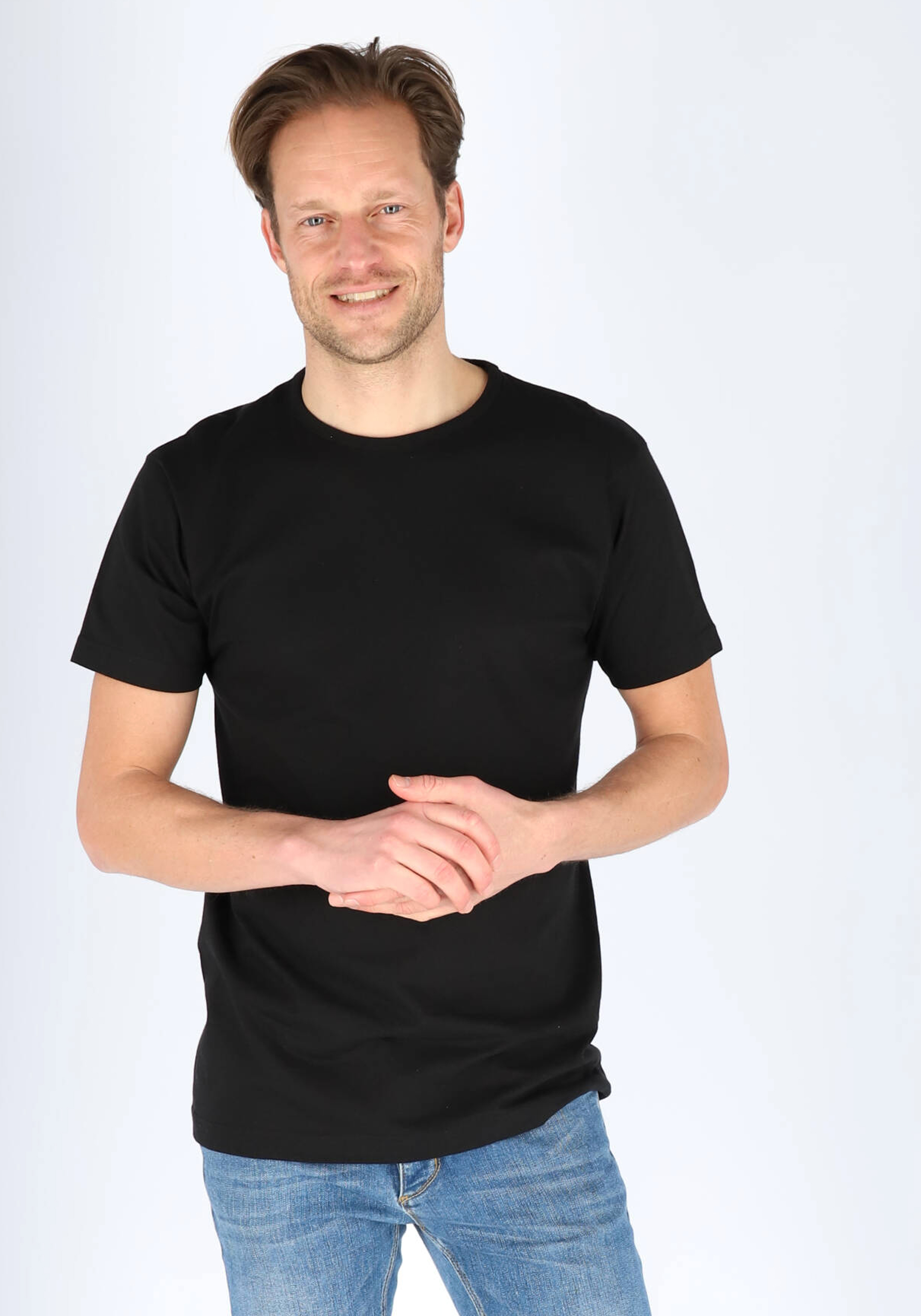 ALAN RED T shirt Derby 2 pack O hals zwart