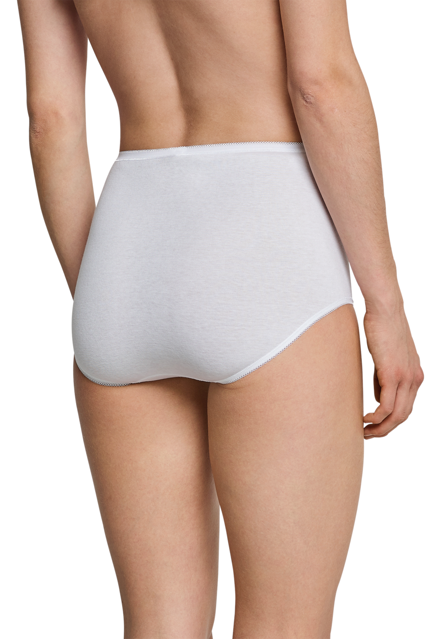SCHIESSER Cotton Essentials slip (2-pack), dames maxislip wit