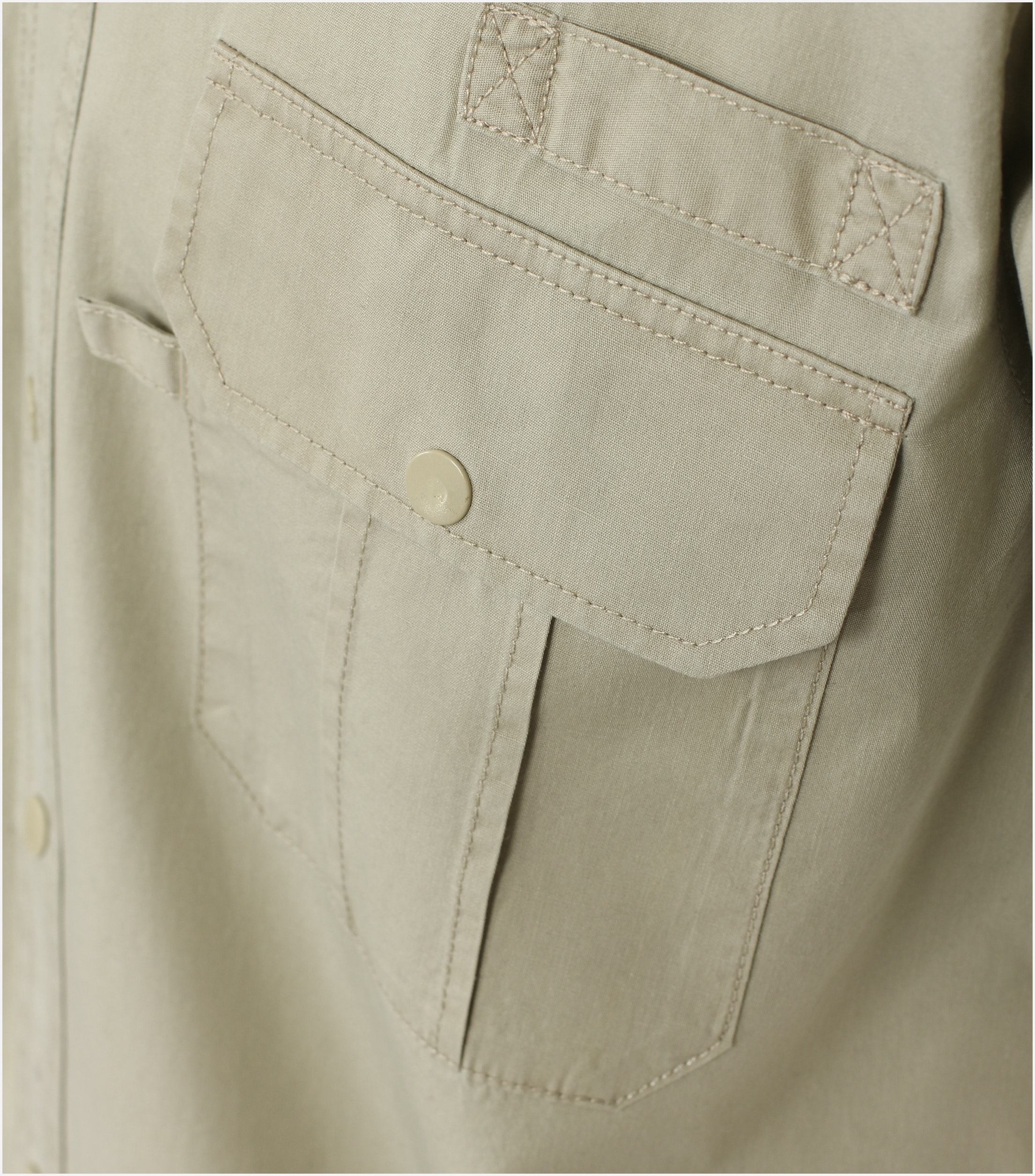 Redmond comfort fit overhemd, korte mouw, popeline, beige