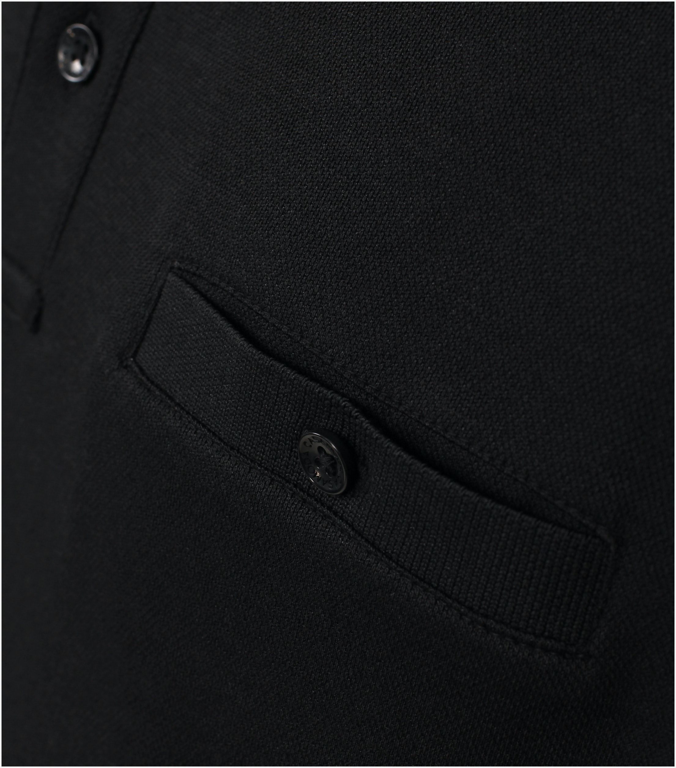 CASA MODA comfort fit polo lange mouw, zwart
