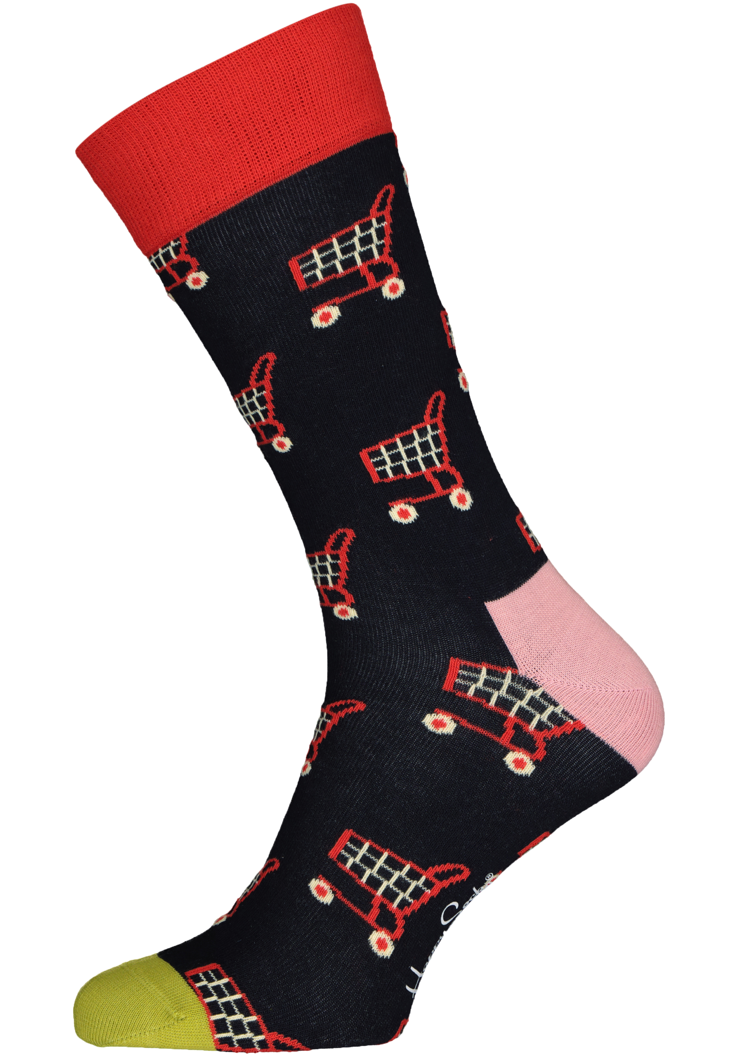 Happy Socks Shop Til You Drop Sock, blauw met rood