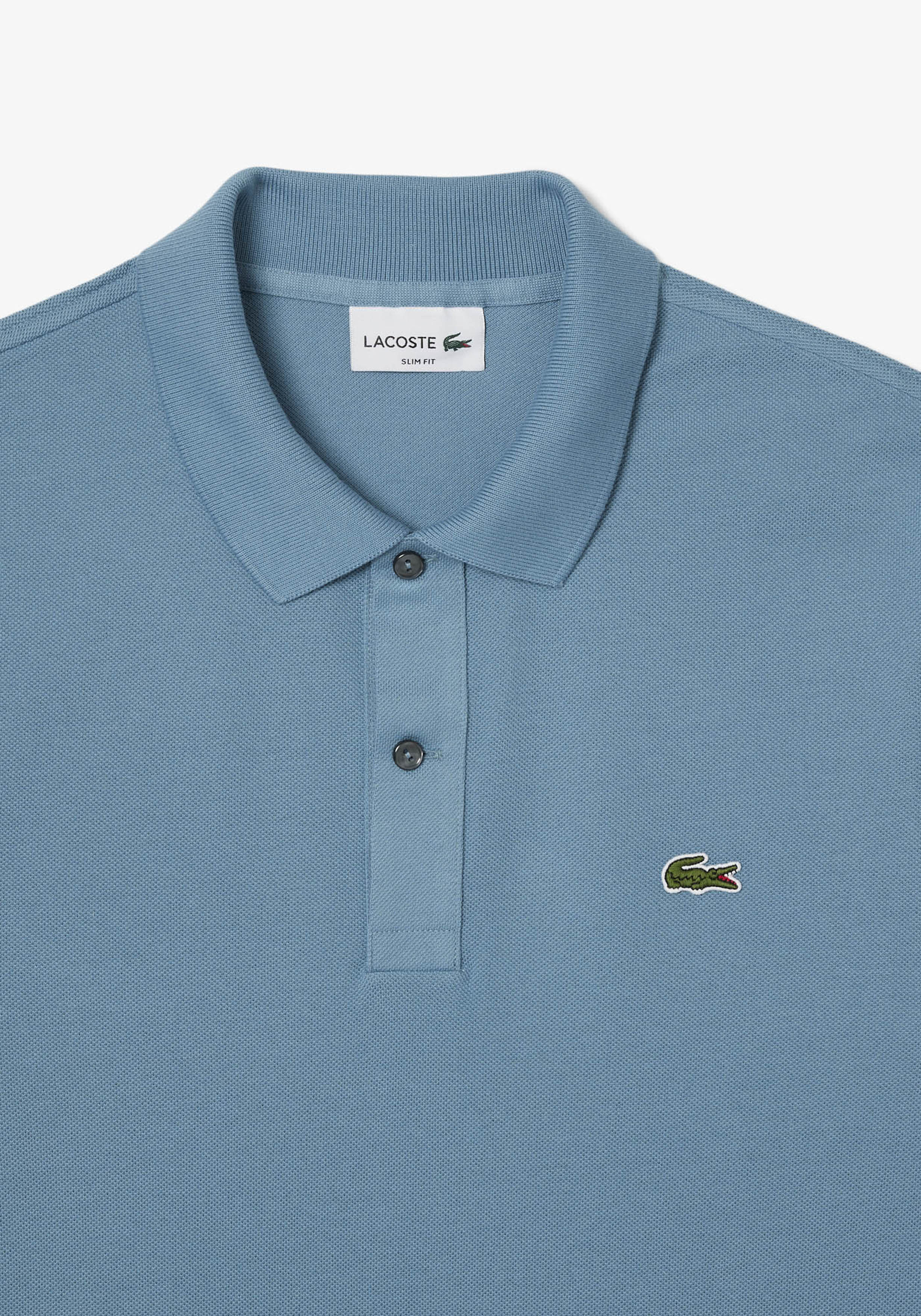 Lacoste Slim Fit polo, leisteen blauw grijs