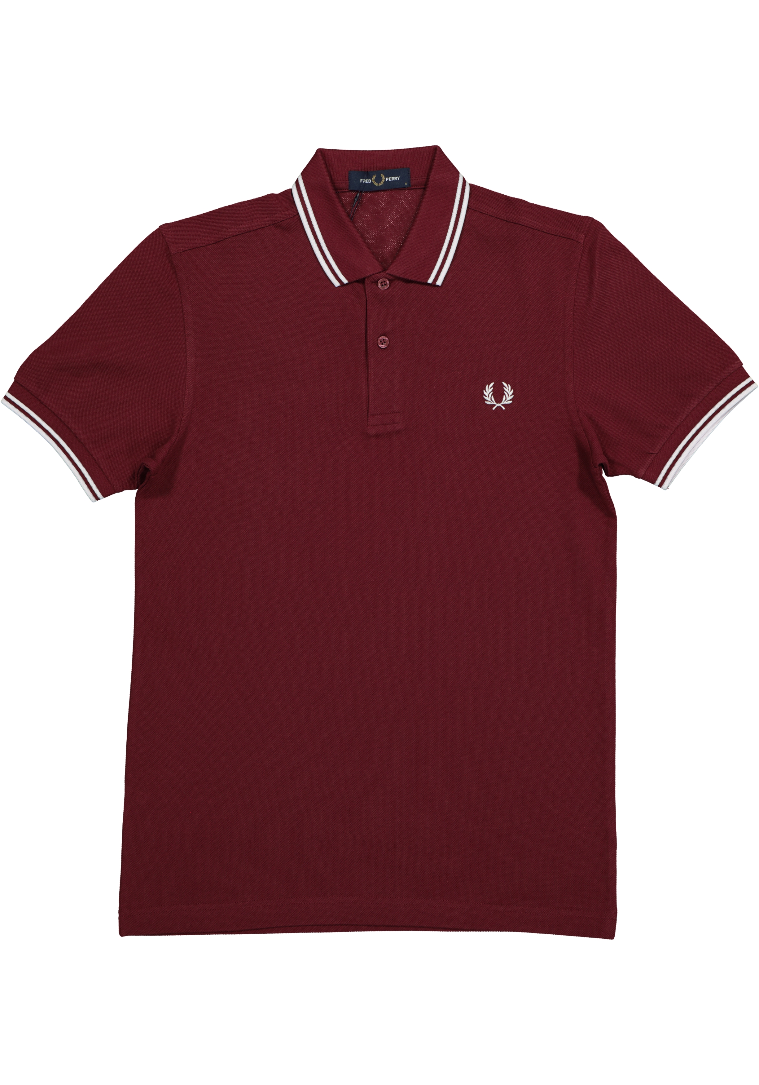 Fred Perry M3600 polo twin tipped shirt, heren polo Port / White / White