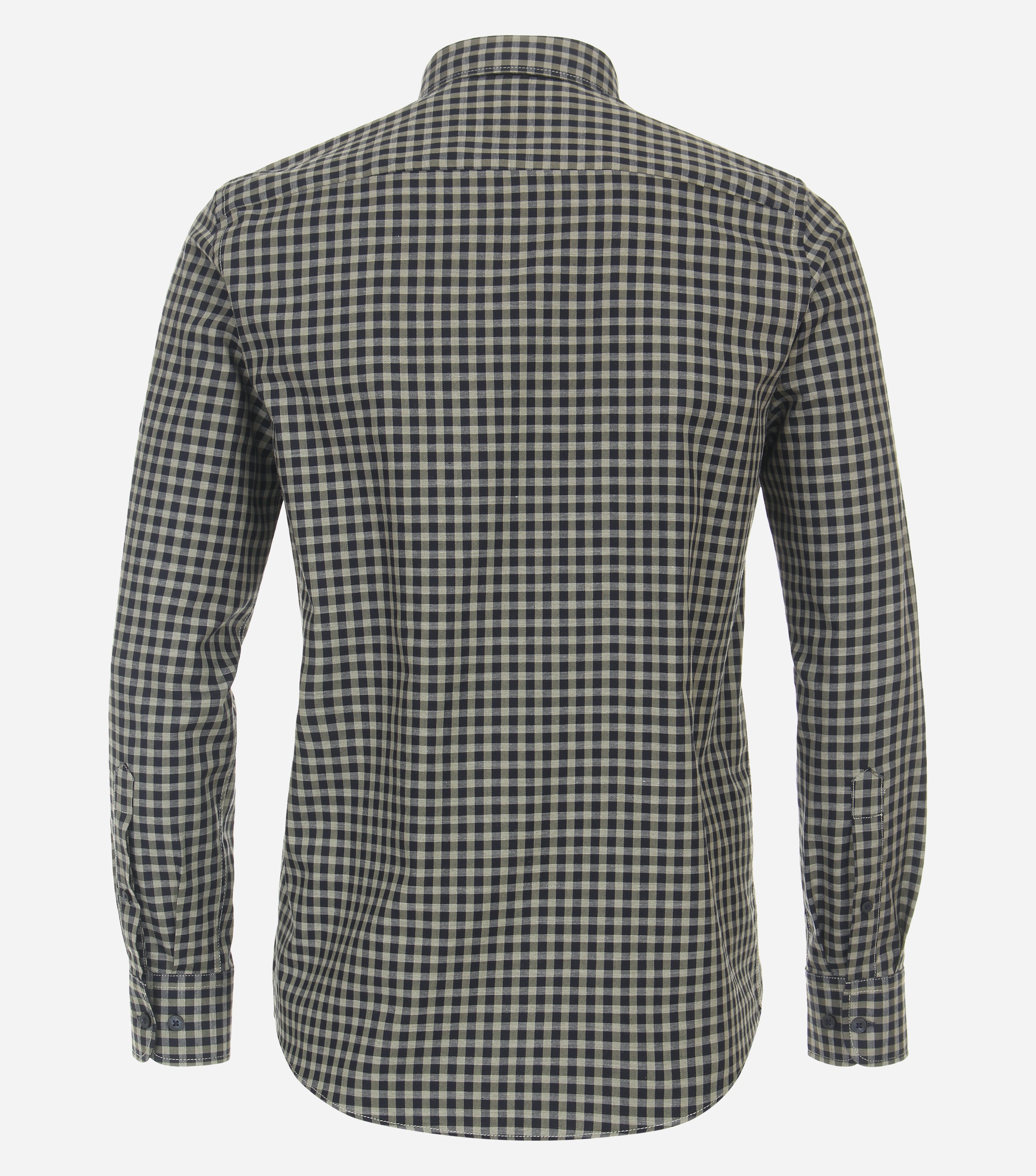 CASA MODA Sport casual fit overhemd, flanel, groen geruit