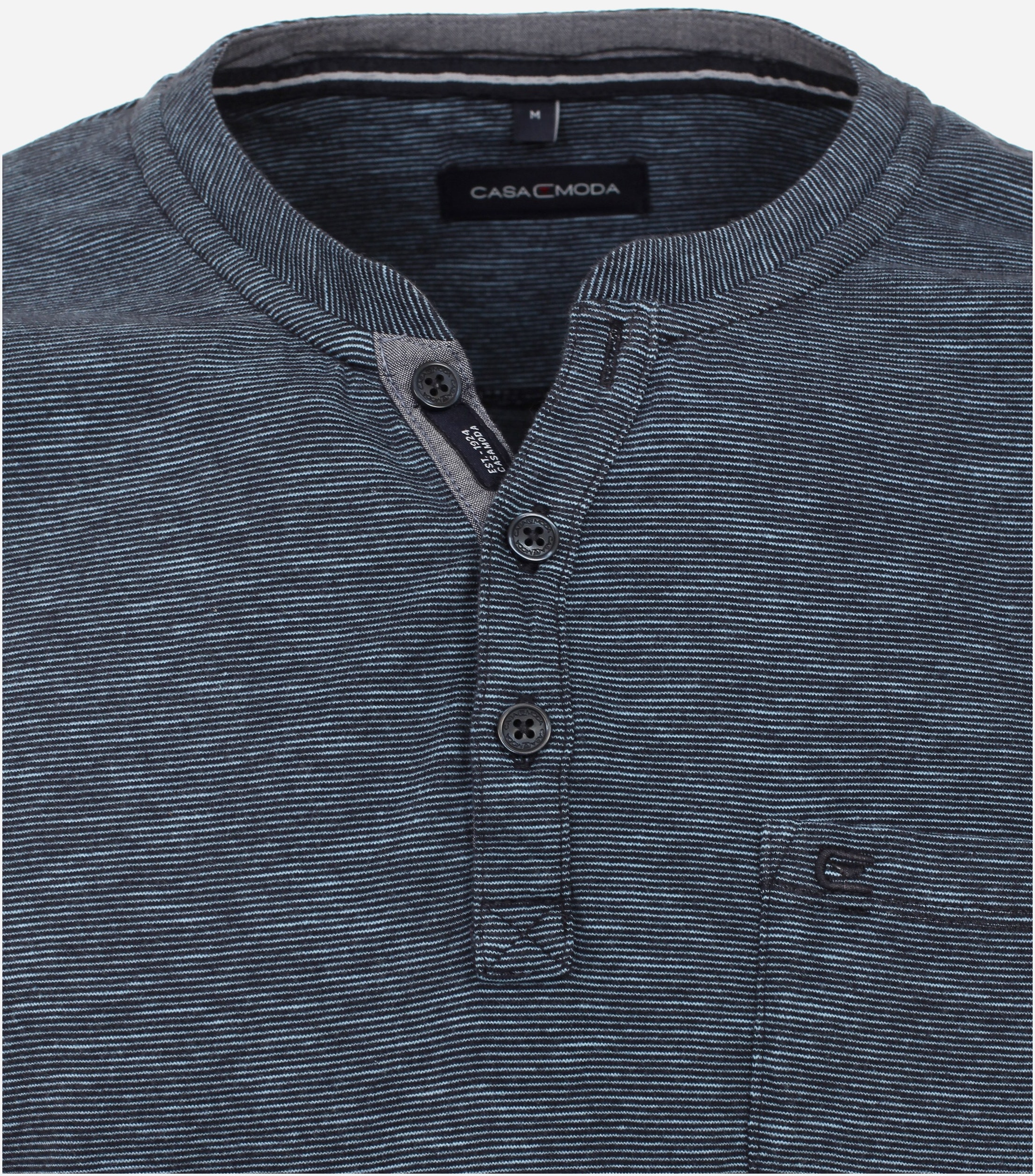 CASA MODA comfort fit heren T-shirt, blauw dessin