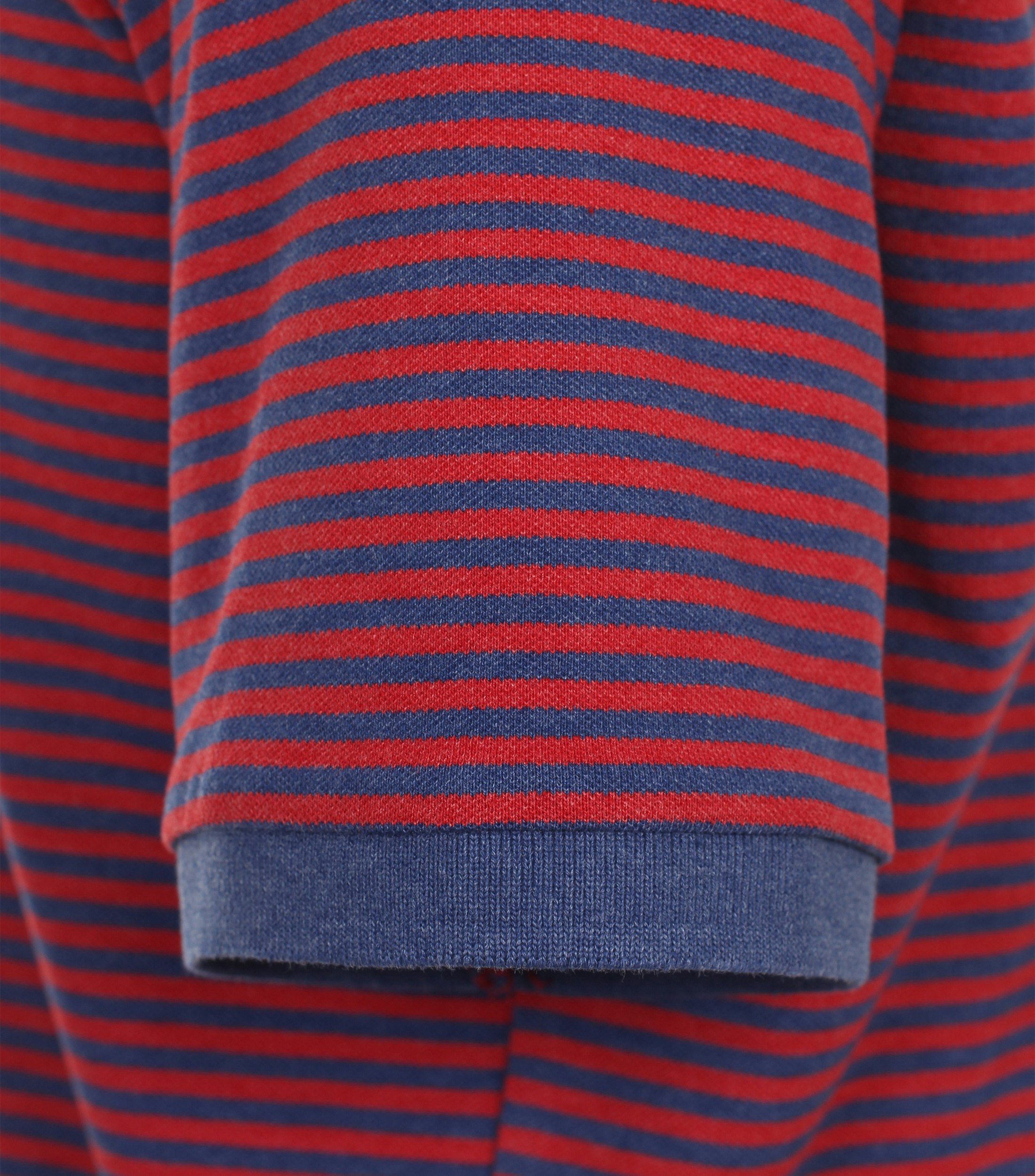 Redmond regular fit heren polo, pique, rood gestreept - 241420900-50