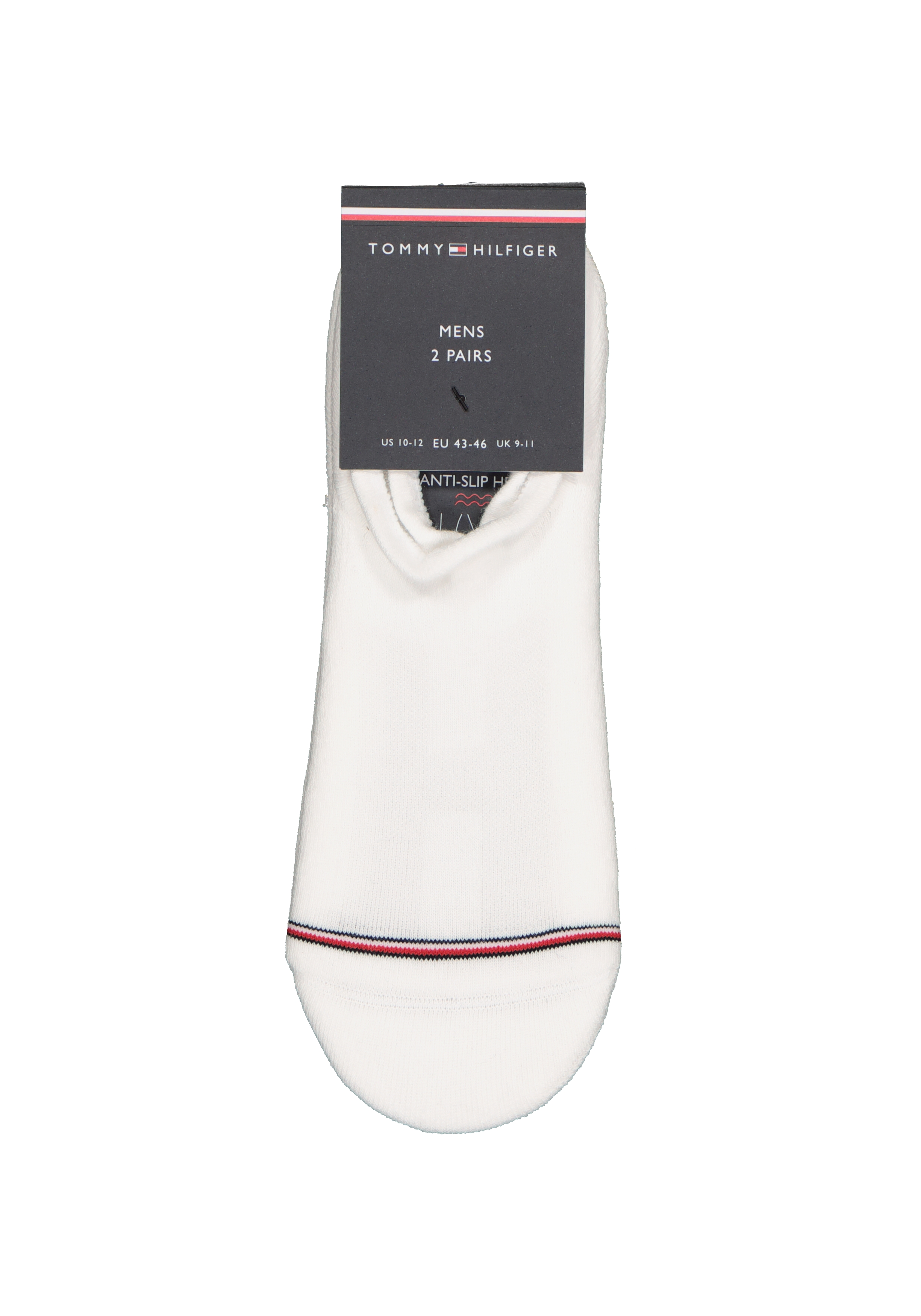 Tommy Hilfiger Iconic Sports Socks (2-pack), heren sneakersokken katoen, onzichtbaar, wit