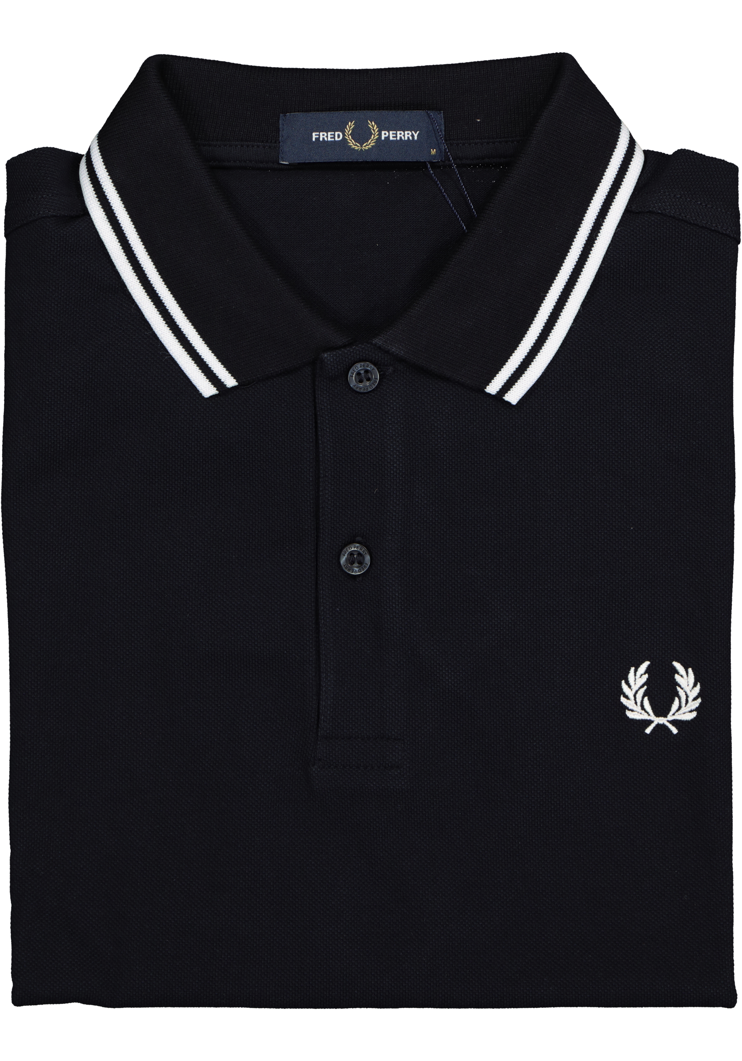 Fred Perry M3600 polo twin tipped shirt, heren polo Navy / White / White 