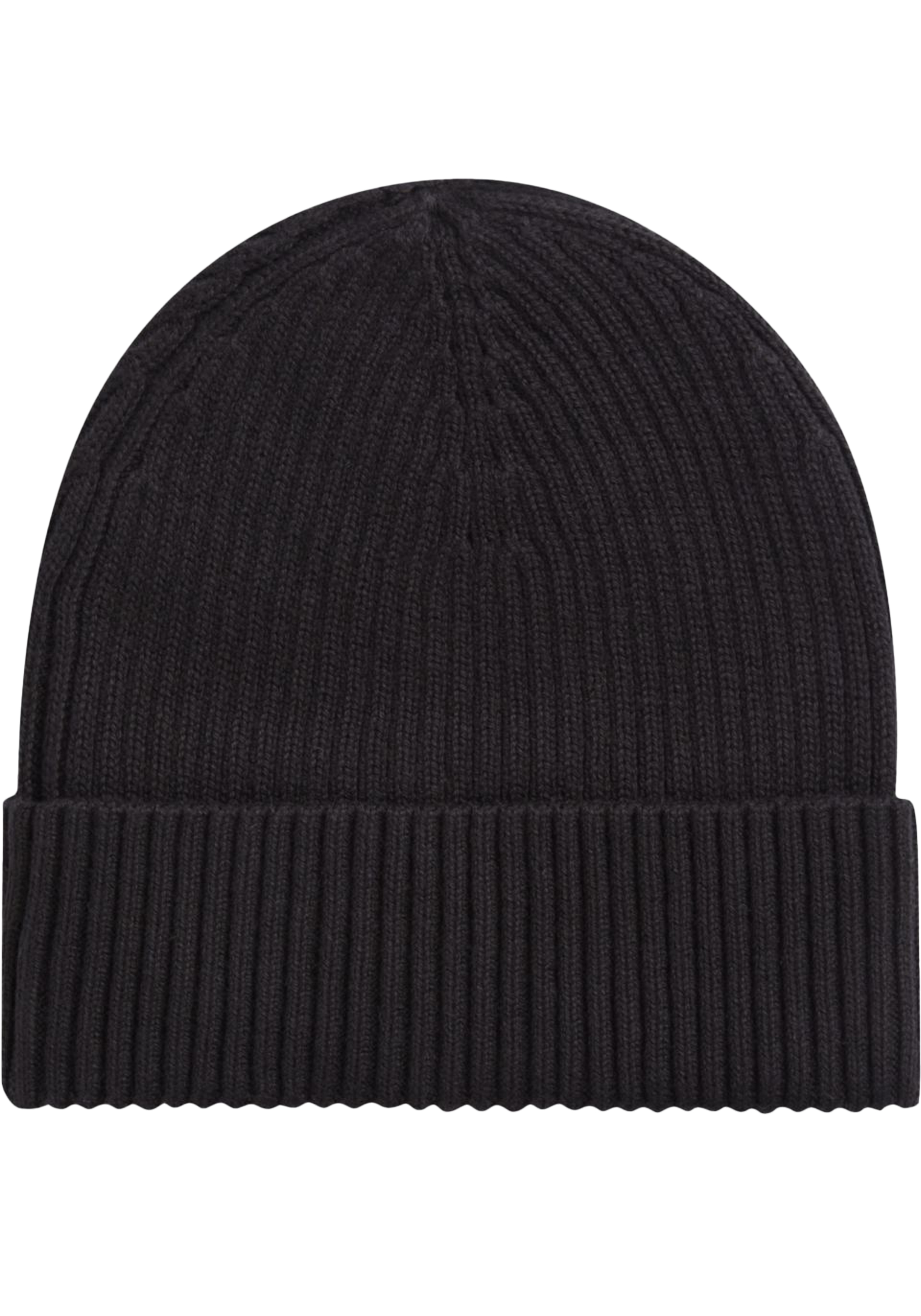 Calvin Klein muts, classic cotton rib beanie, zwart