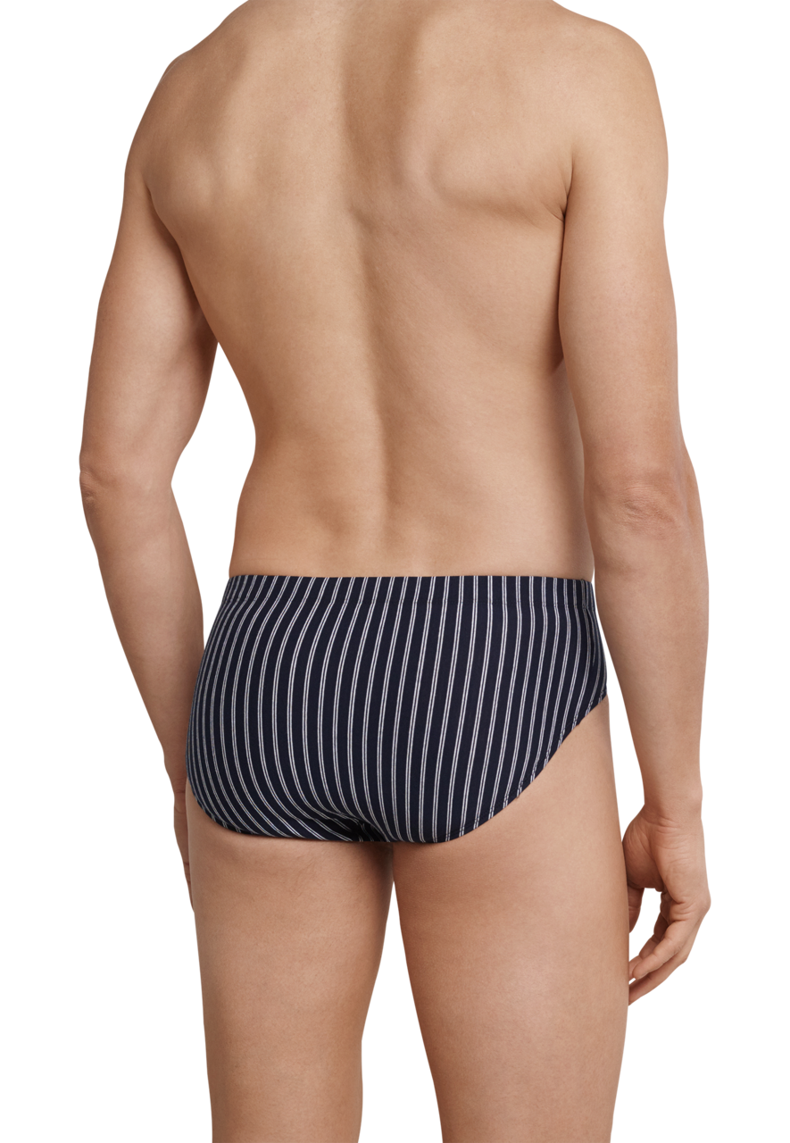 SCHIESSER Selected! Premium slip (1-pack), heren supermini donkerblauw gestreept