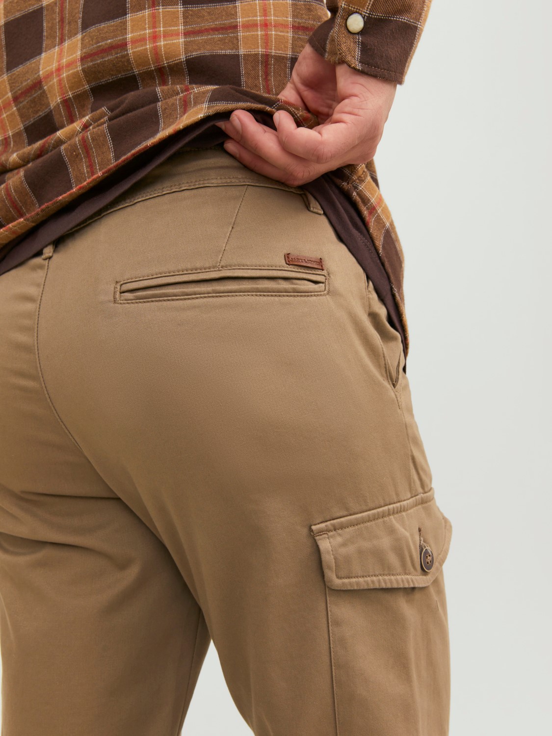 JACK & JONES Ollie Bowie Cargo loose fit, heren cargo broek, beige