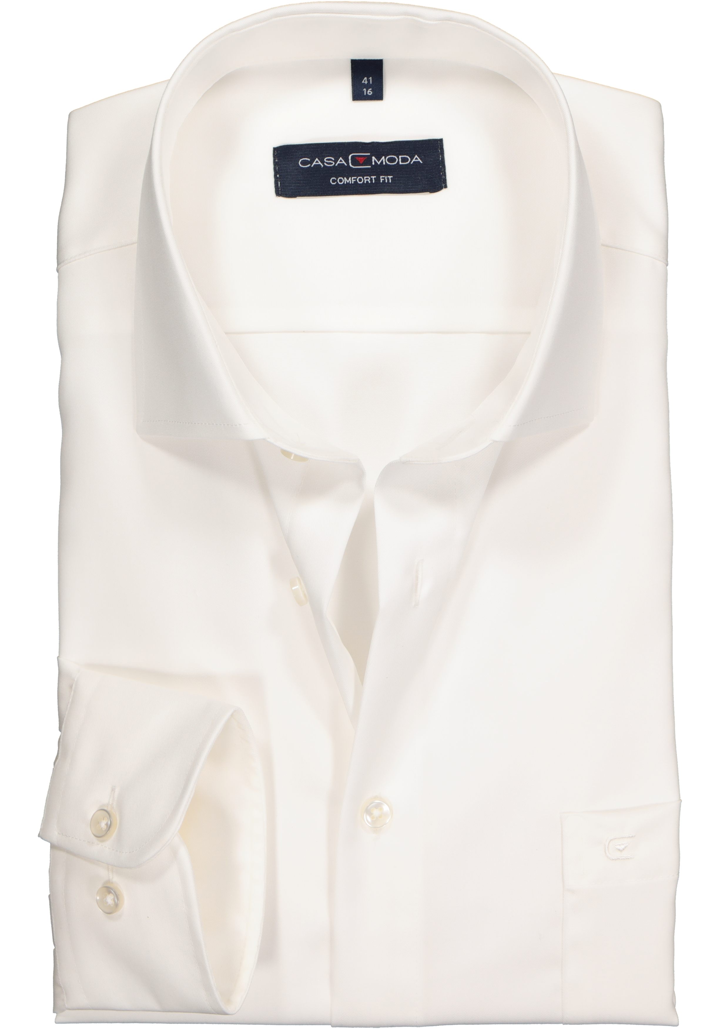 CASA MODA comfort fit overhemd, mouwlengte 7, twill, beige