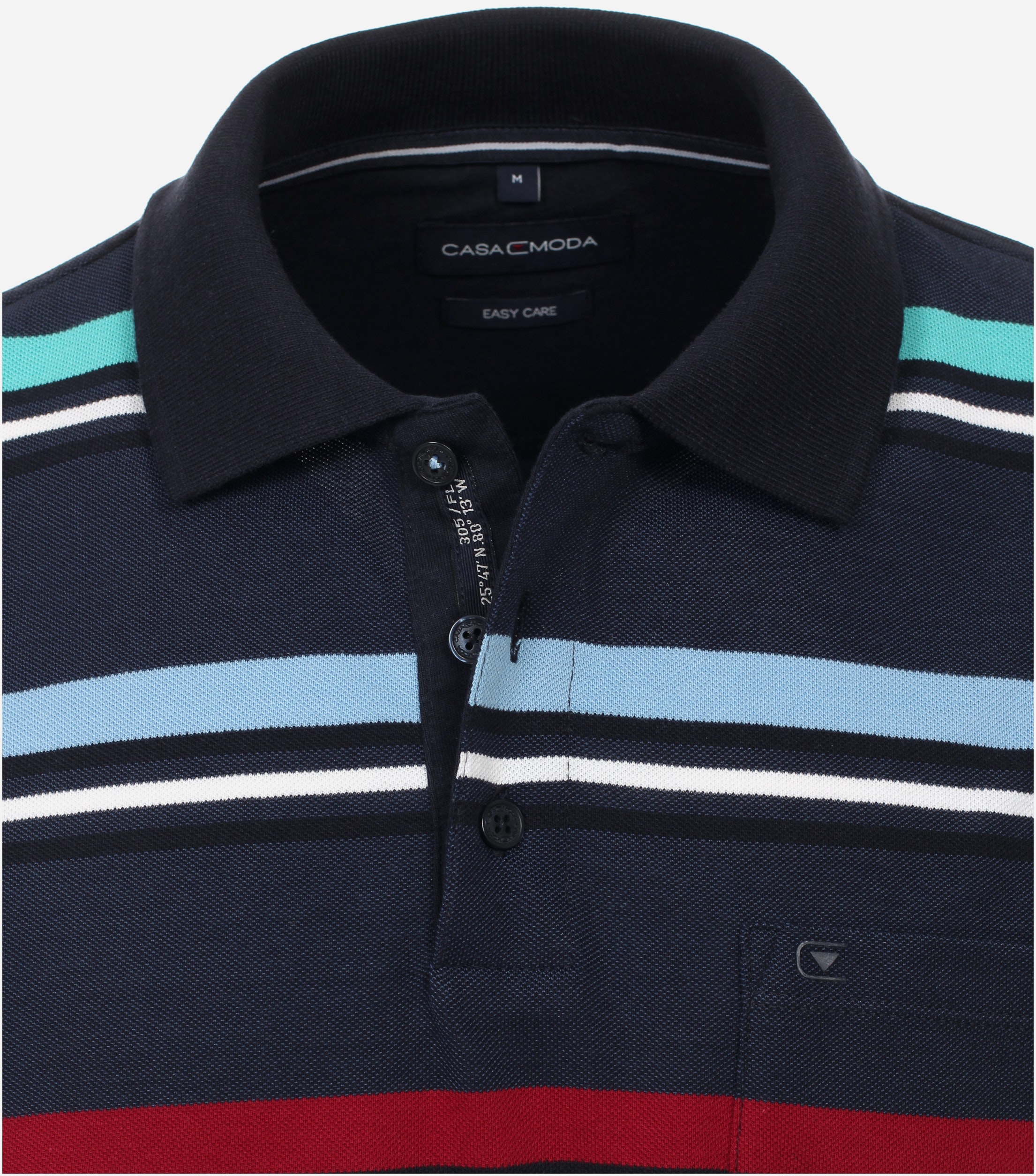 CASA MODA comfort fit heren polo, blauw