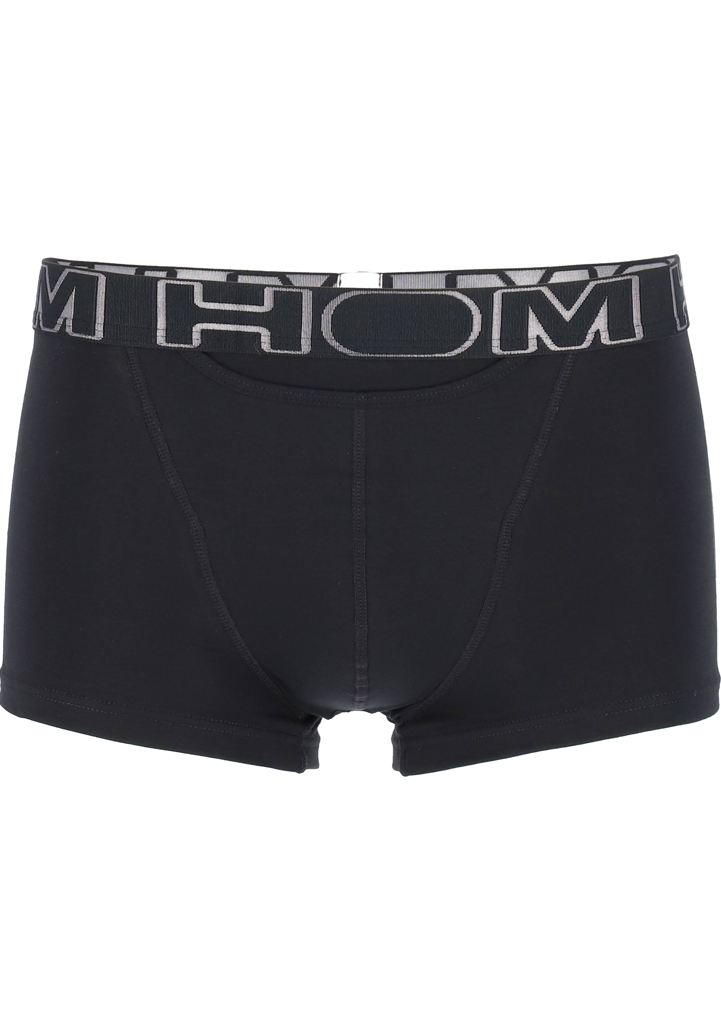 HOM HO1 boxer briefs (2-pack), heren boxer kort met horizontale gulp, zwart