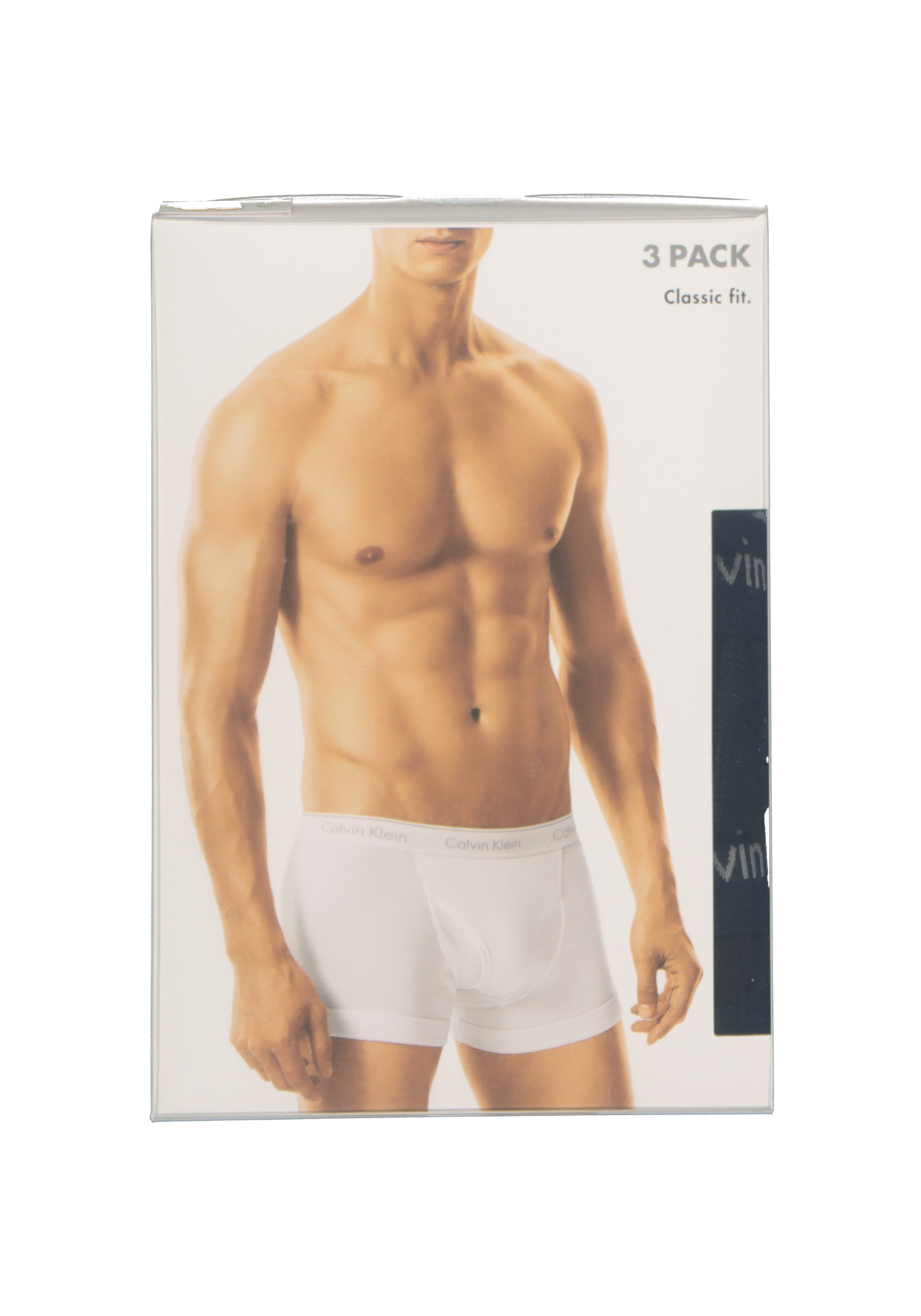 Calvin Klein trunks (3-pack), heren boxer normale lengte met gulp, zwart