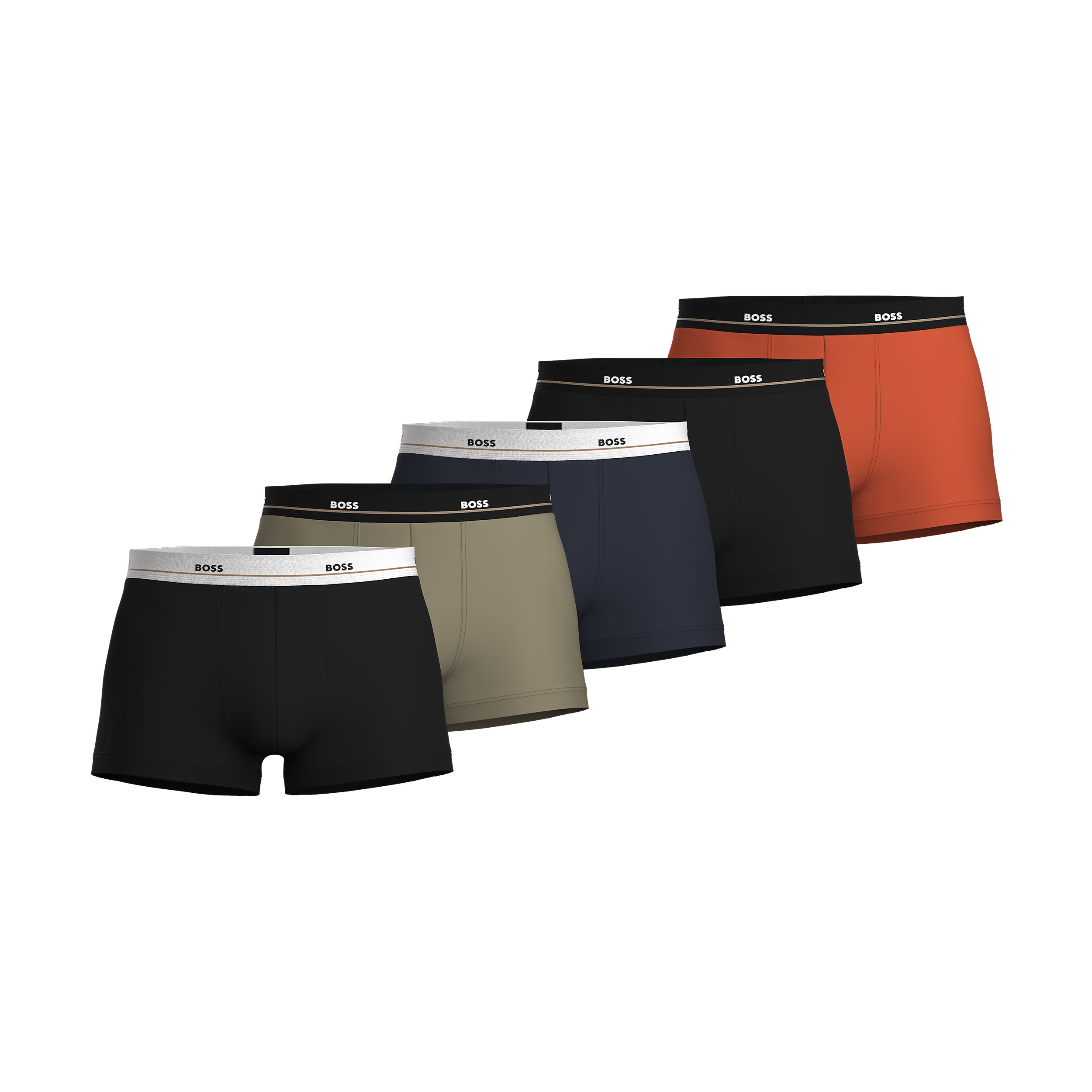 HUGO BOSS Essential trunks (5-pack), heren boxers kort, multicolor (set met verschillende kleuren)