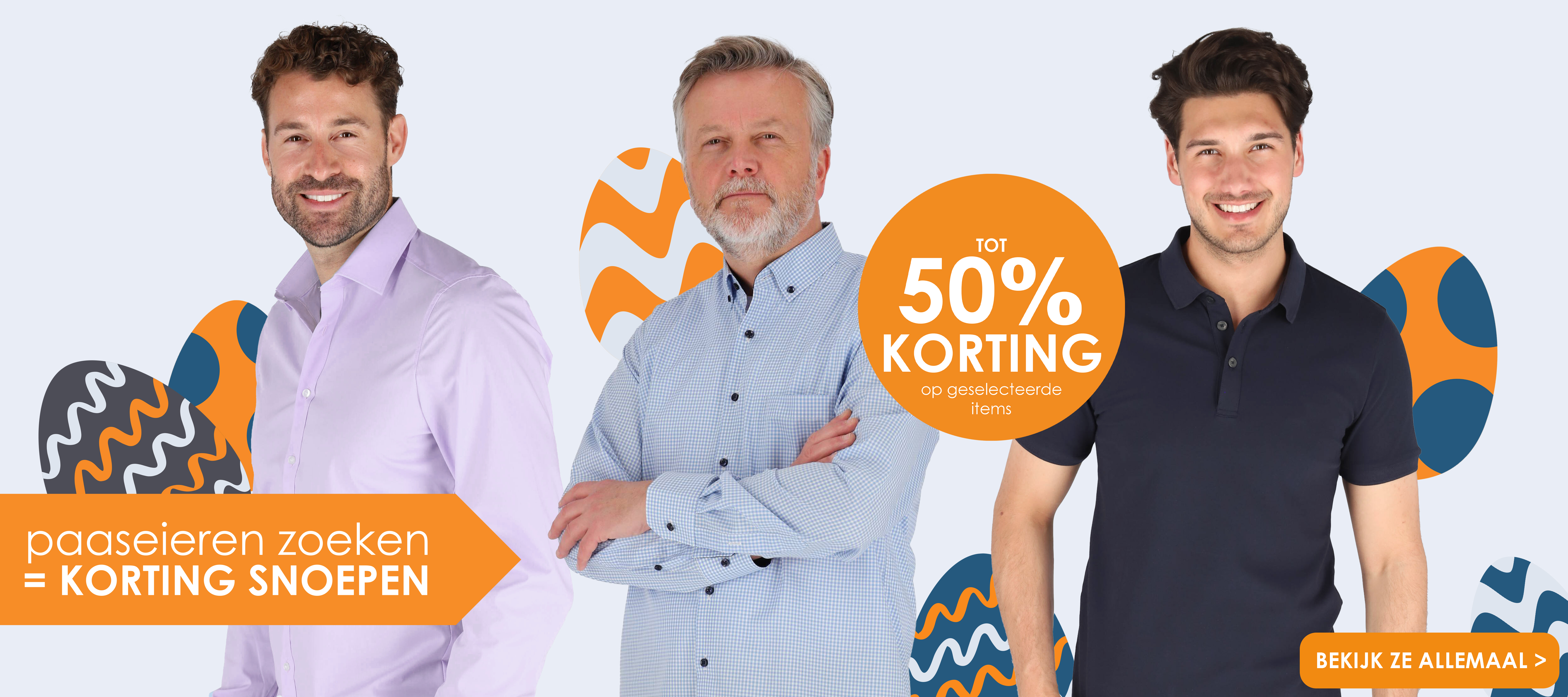 paaseieren zoeken is korting snoepen, tot 50% korting bij HemdVoorHem, bekijk ze allemaal!