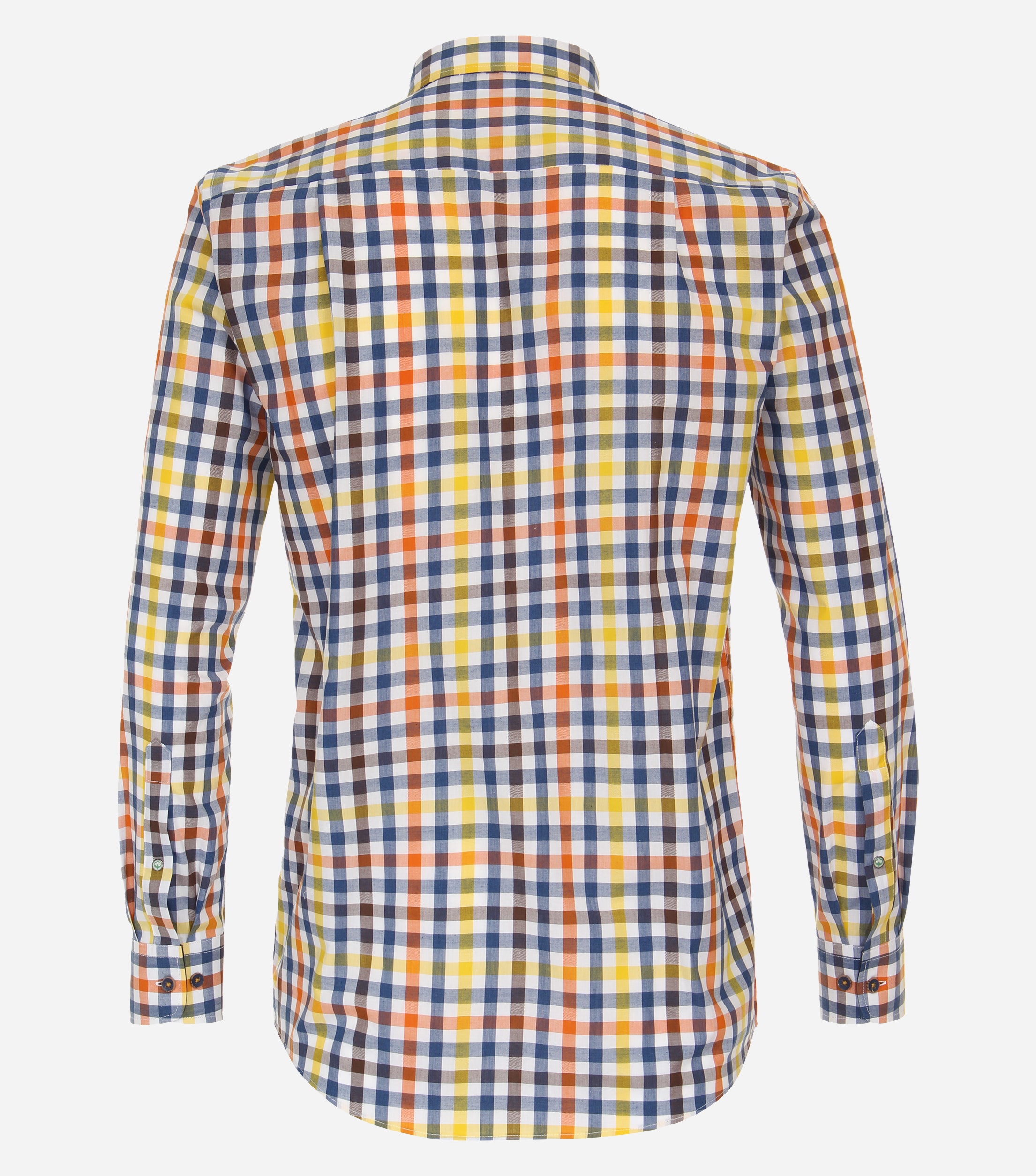 Redmond comfort fit overhemd, popeline, geel geruit