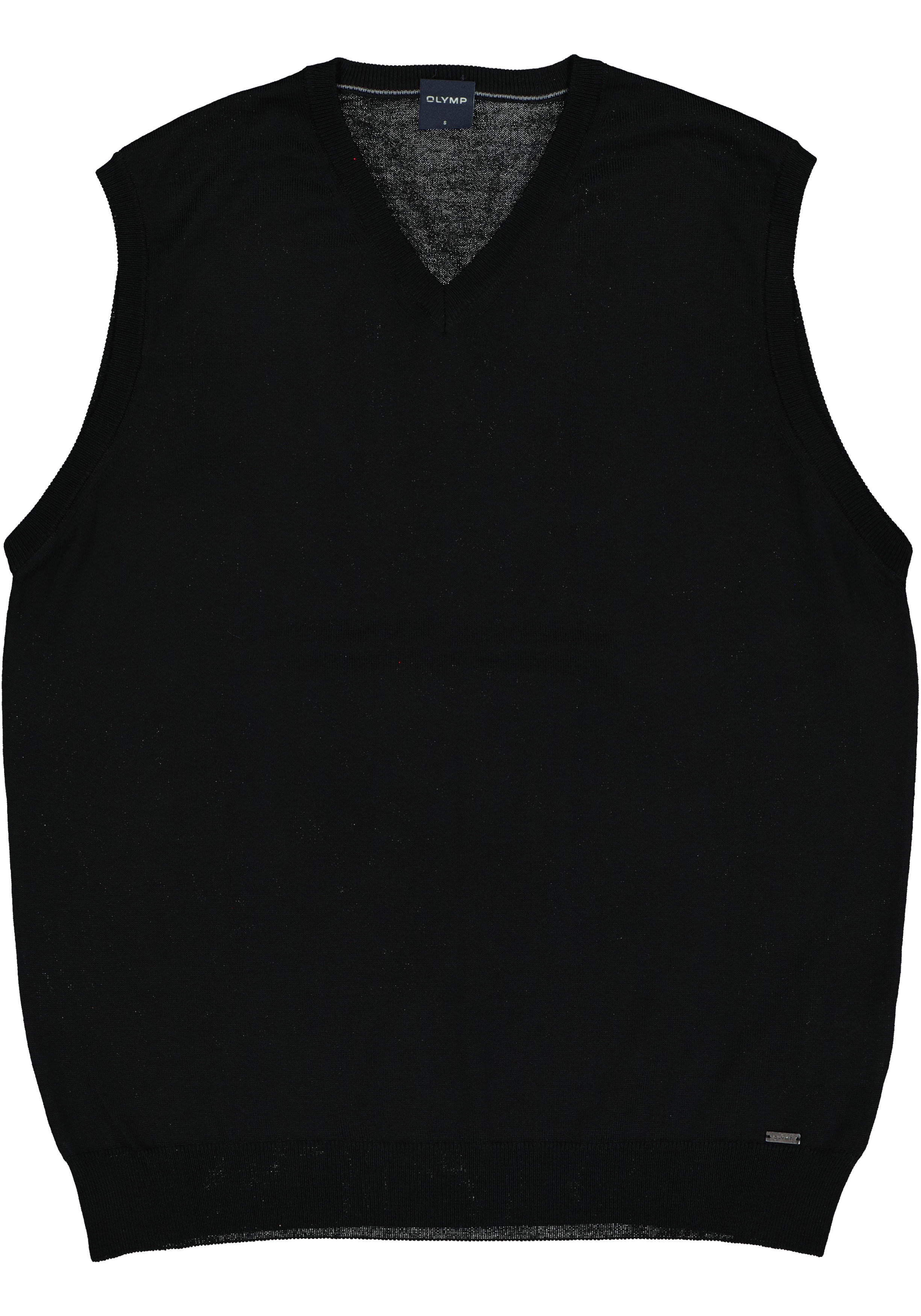 OLYMP modern fit spencer wol, V-hals, zwart