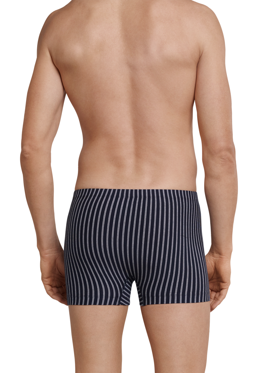 SCHIESSER Selected! Premium boxer (1-pack), heren short donkerblauw gestreept