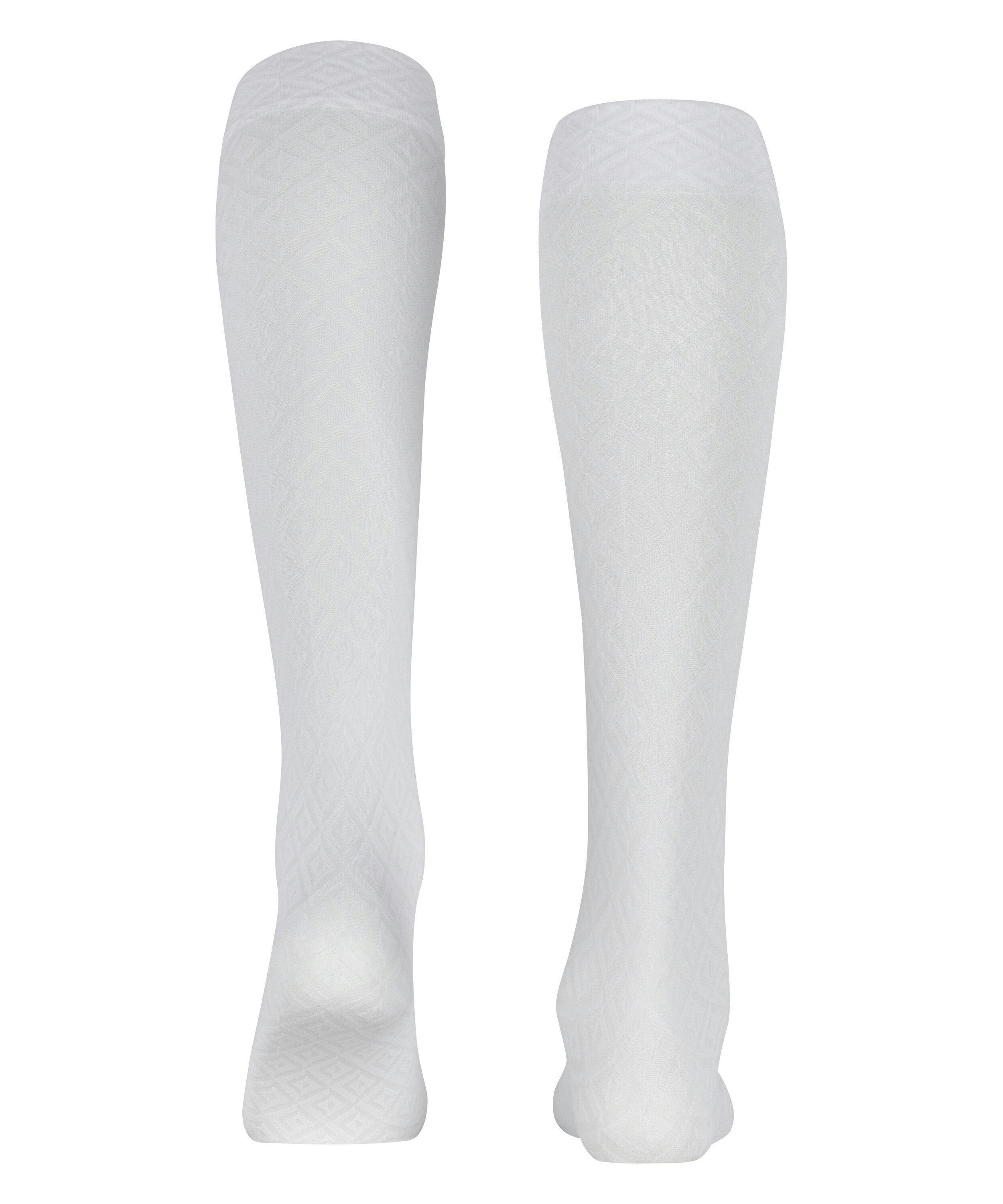 FALKE Tessellating 25 DEN dames kniekousen, wit (white)