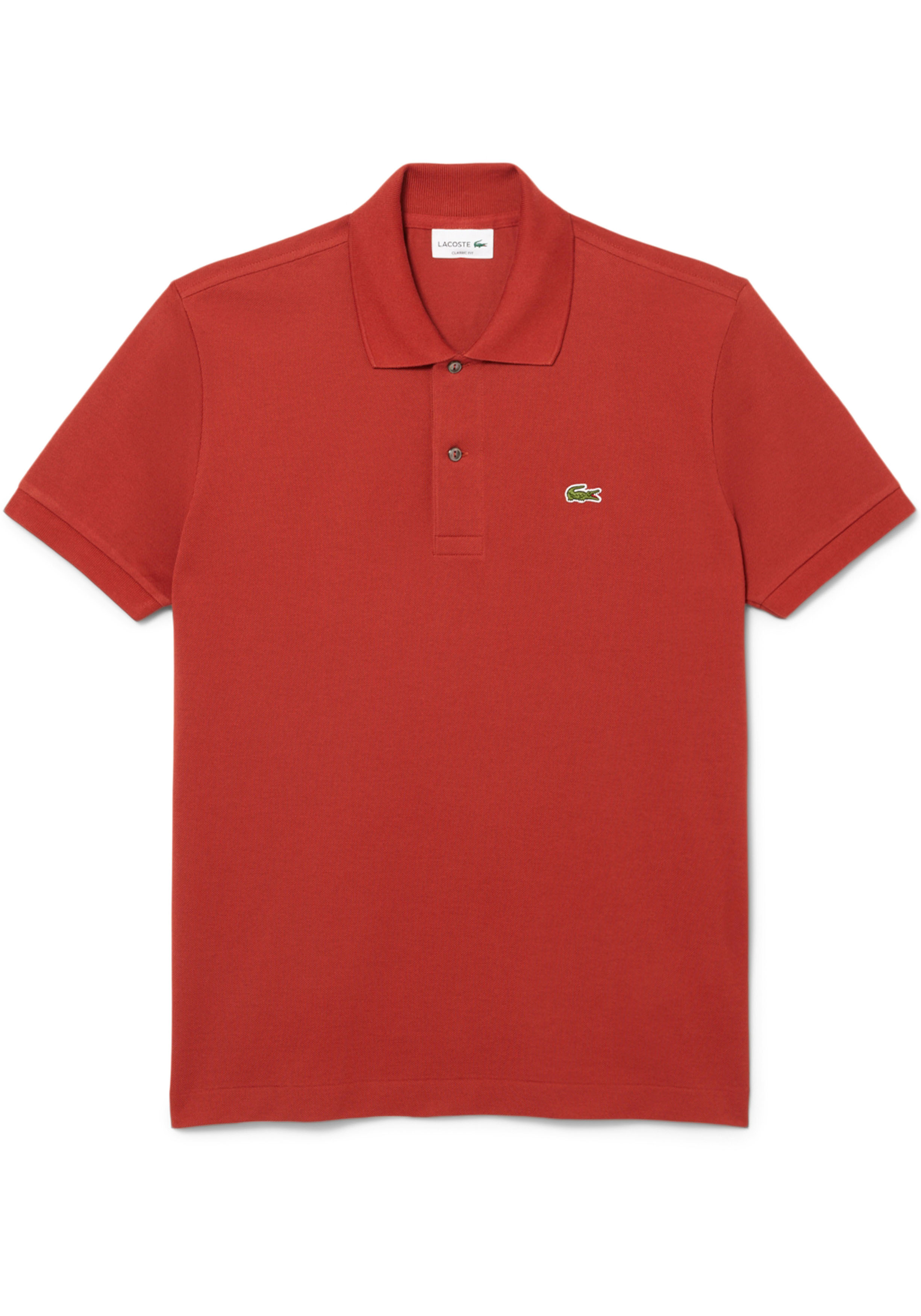 Lacoste Classic Fit polo, roodbruin