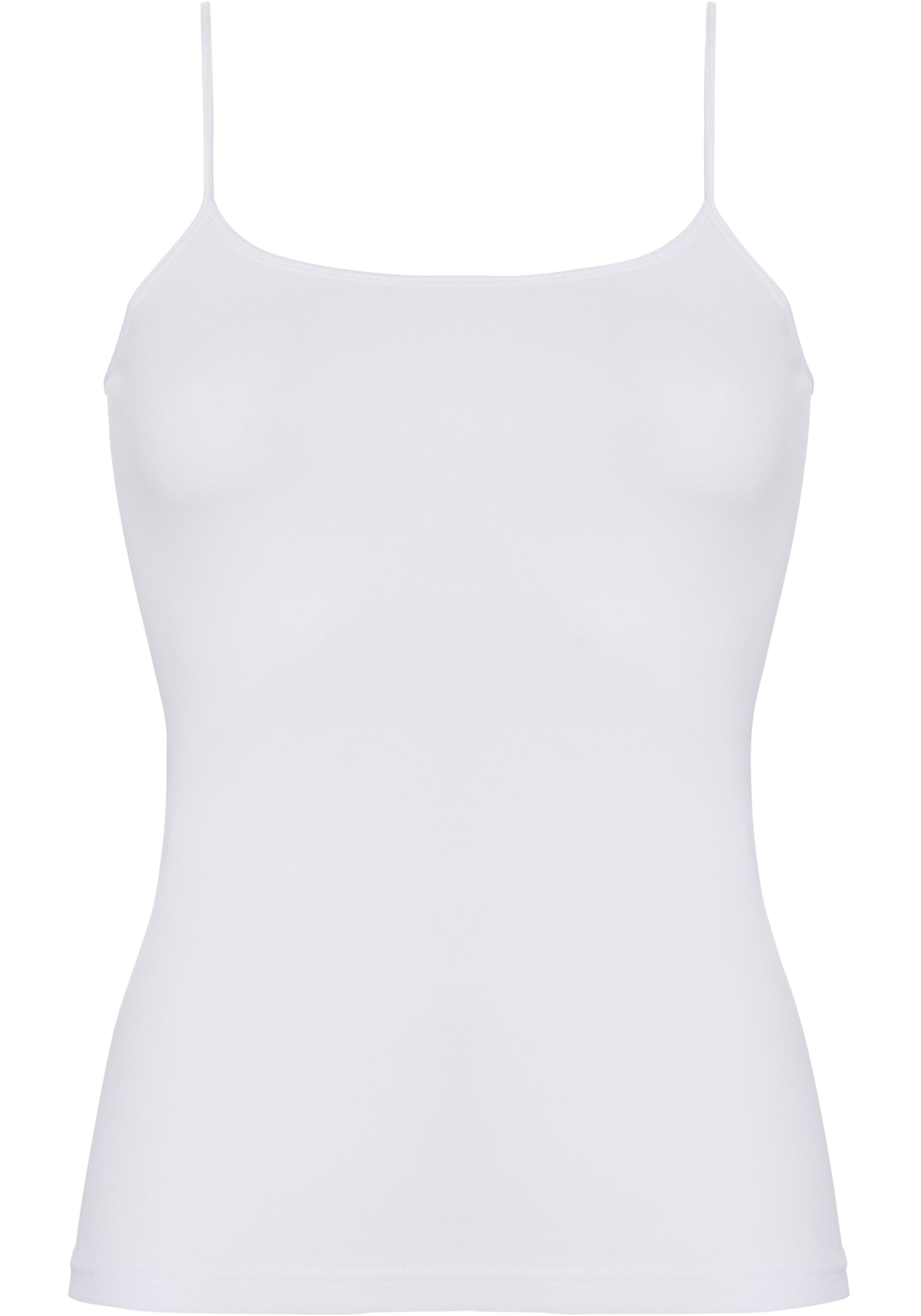 TEN CATE Basic women spaghetti top (2-pack), dames hemd smalle bandjes, wit