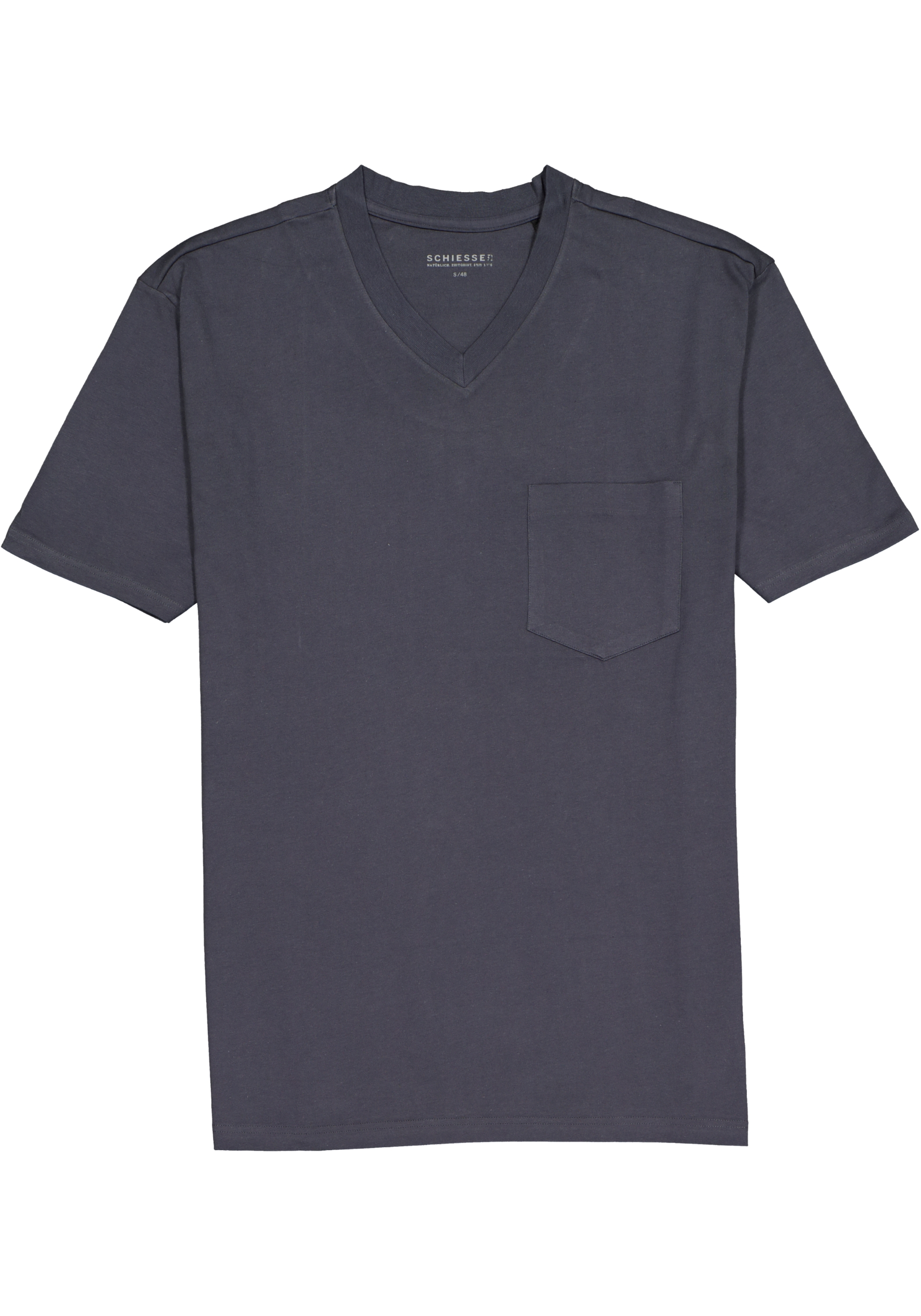 SCHIESSER heren shortama, antraciet met geruite broek