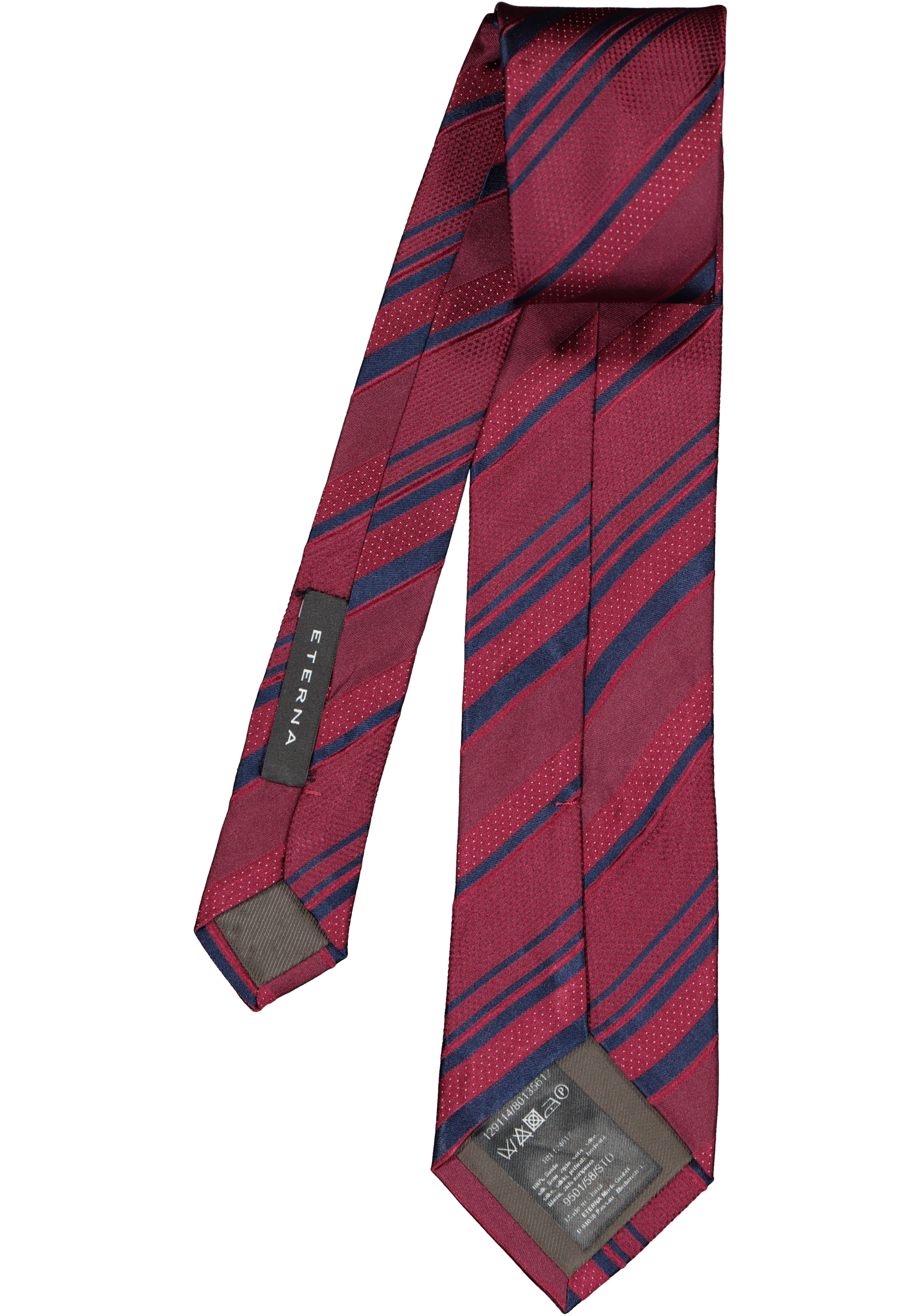 ETERNA stropdas, bordeaux rood gestreept