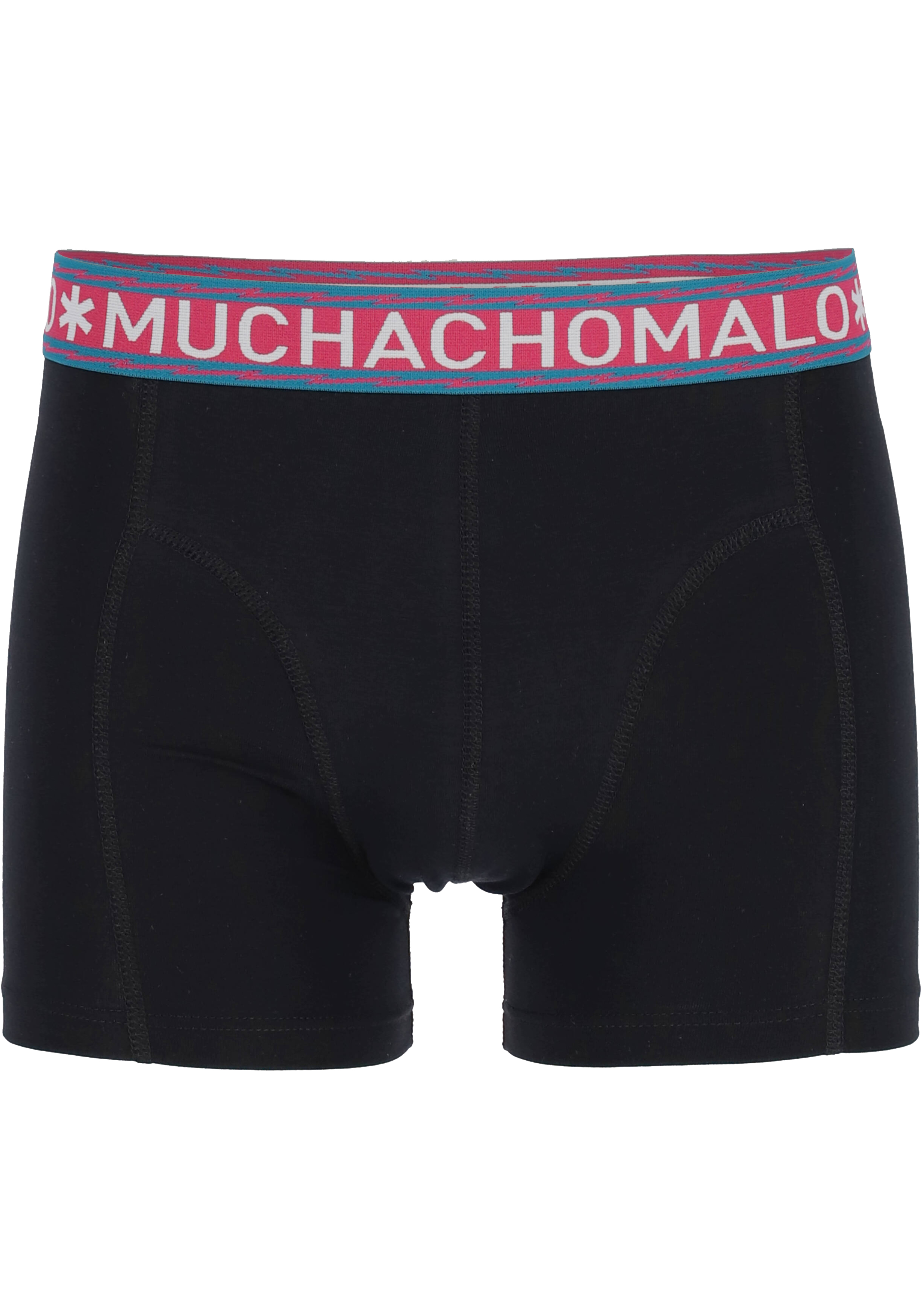 Muchachomalo heren boxershorts (3-pack), heren boxers normale lengte Solid, roze, petrol, zwart