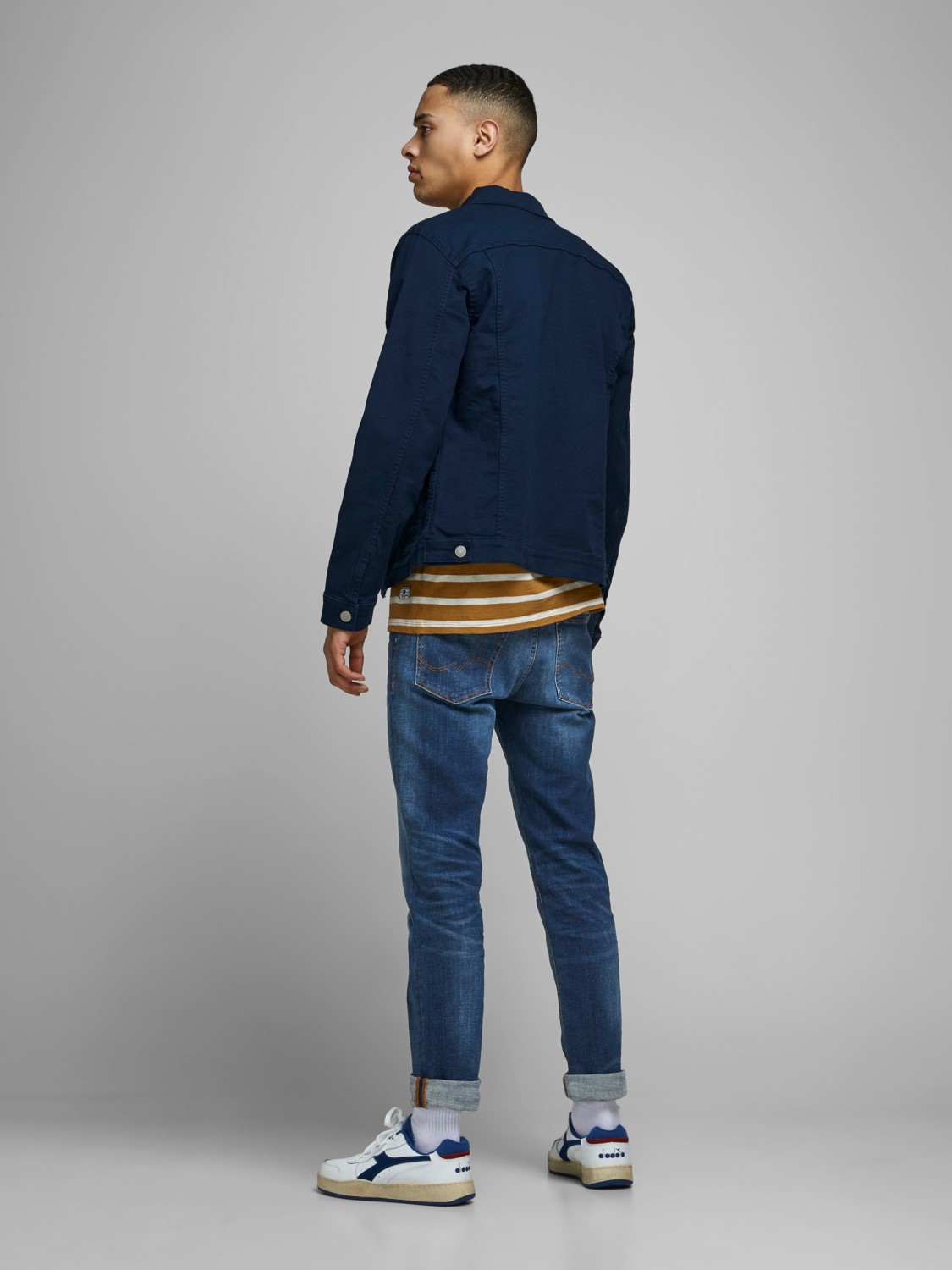 JACK & JONES Tim Original regular fit, heren jeans, denimblauw