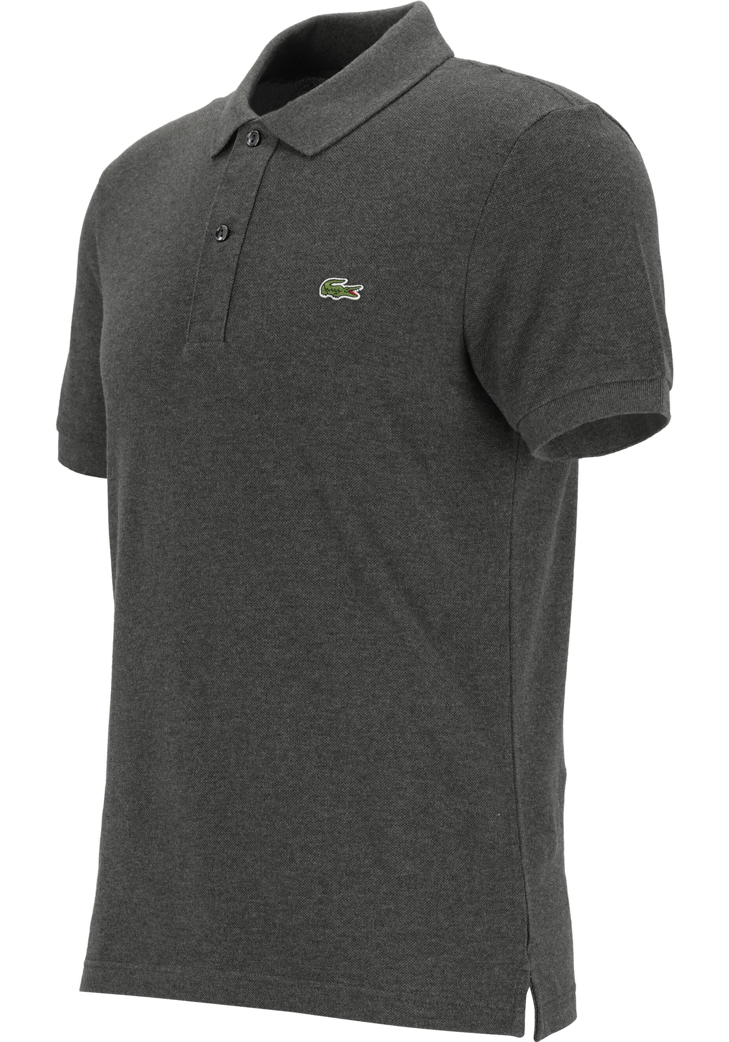 Lacoste Slim Fit polo, donkergrijs melange