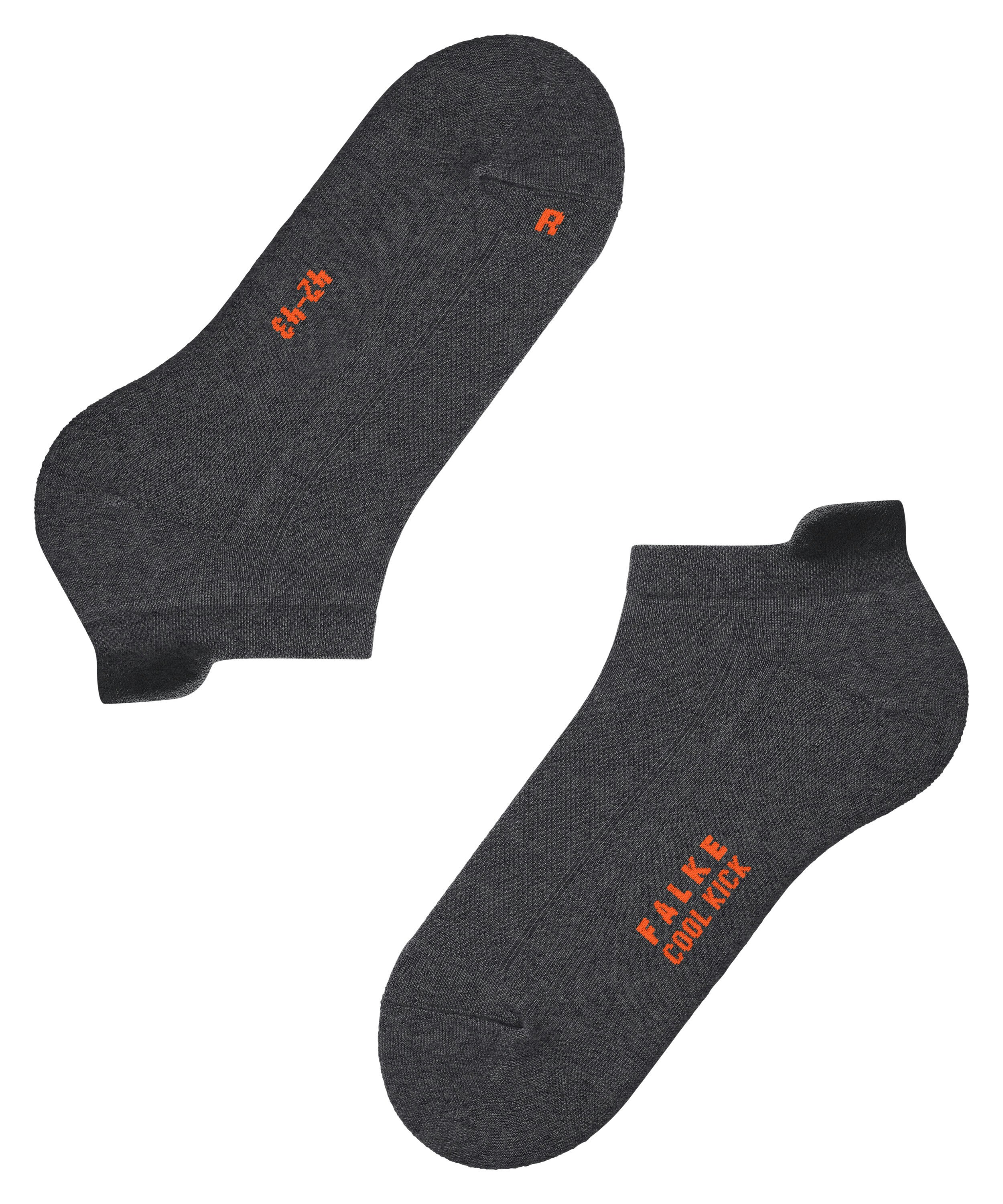 FALKE Cool Kick unisex sneakersokken, donkergrijs (dark grey)