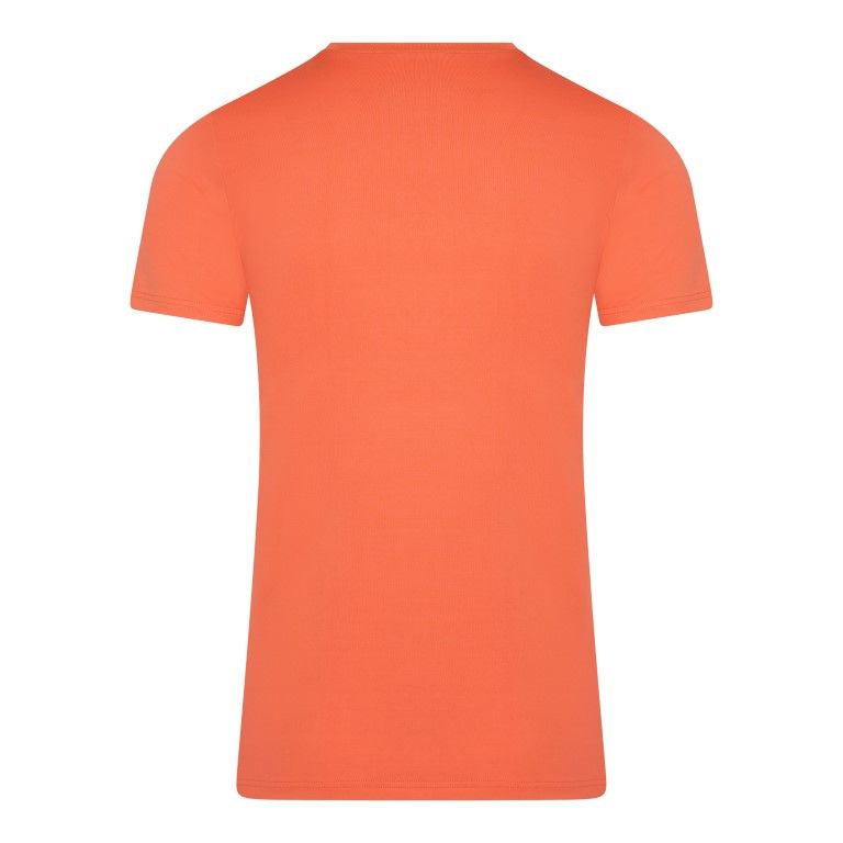 RJ Bodywear Pure Color T-shirt (1-pack), heren T-shirt met V-hals, koraal