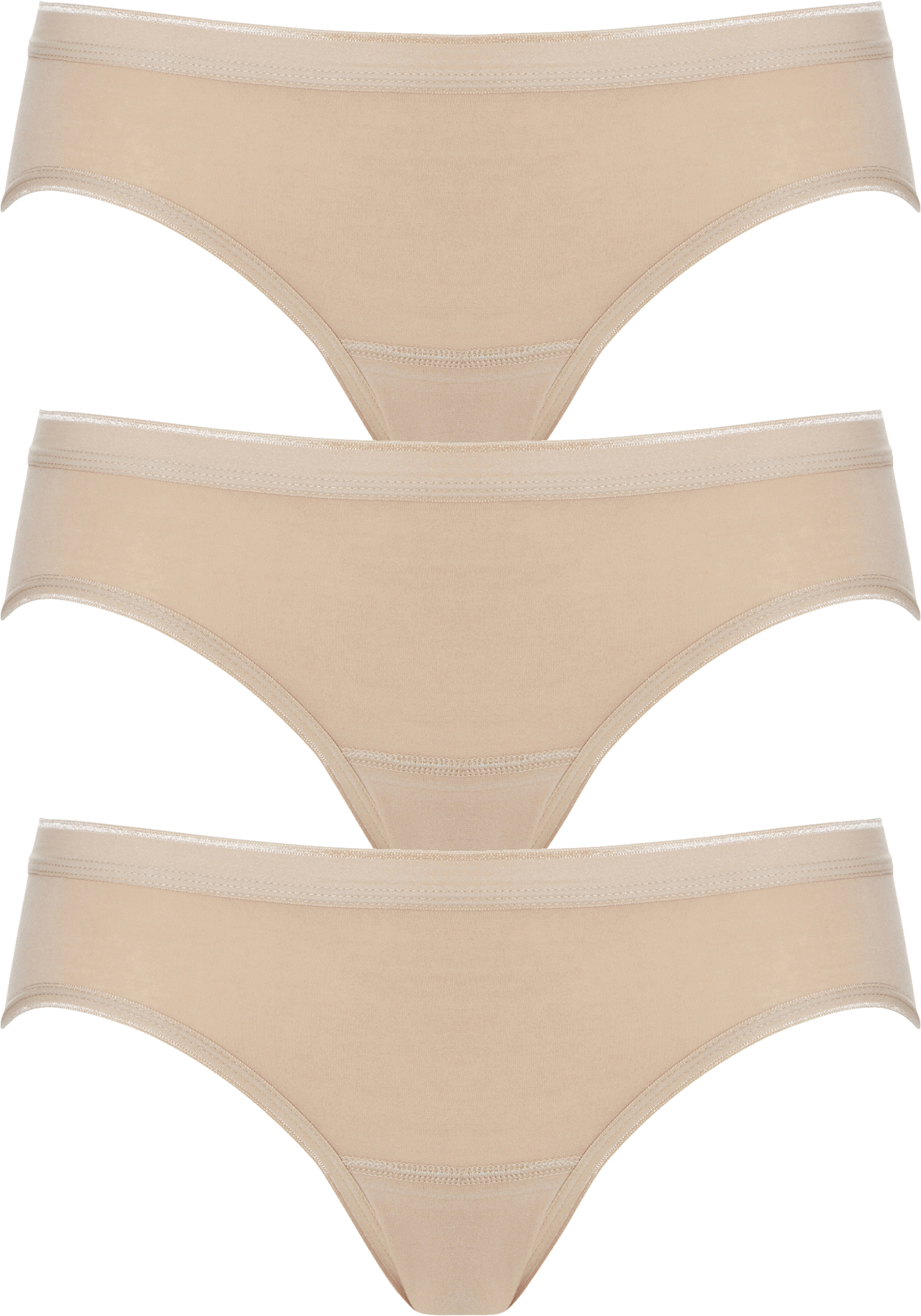 TEN CATE Basic women bikini slips (3-pack), dames slips lage taille, huidskleur