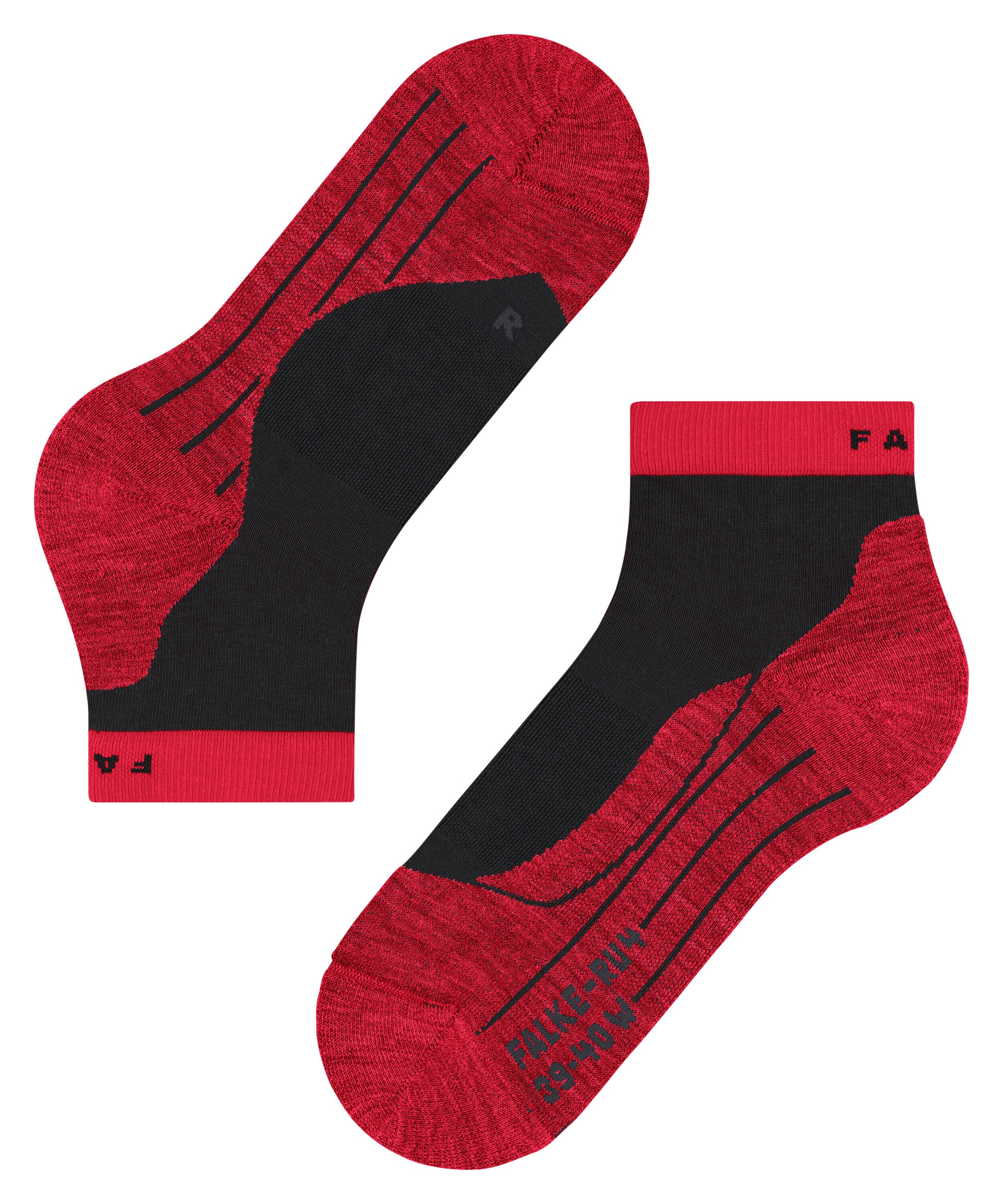 FALKE RU4 Endurance Short heren running sokken kort, zwart (black)